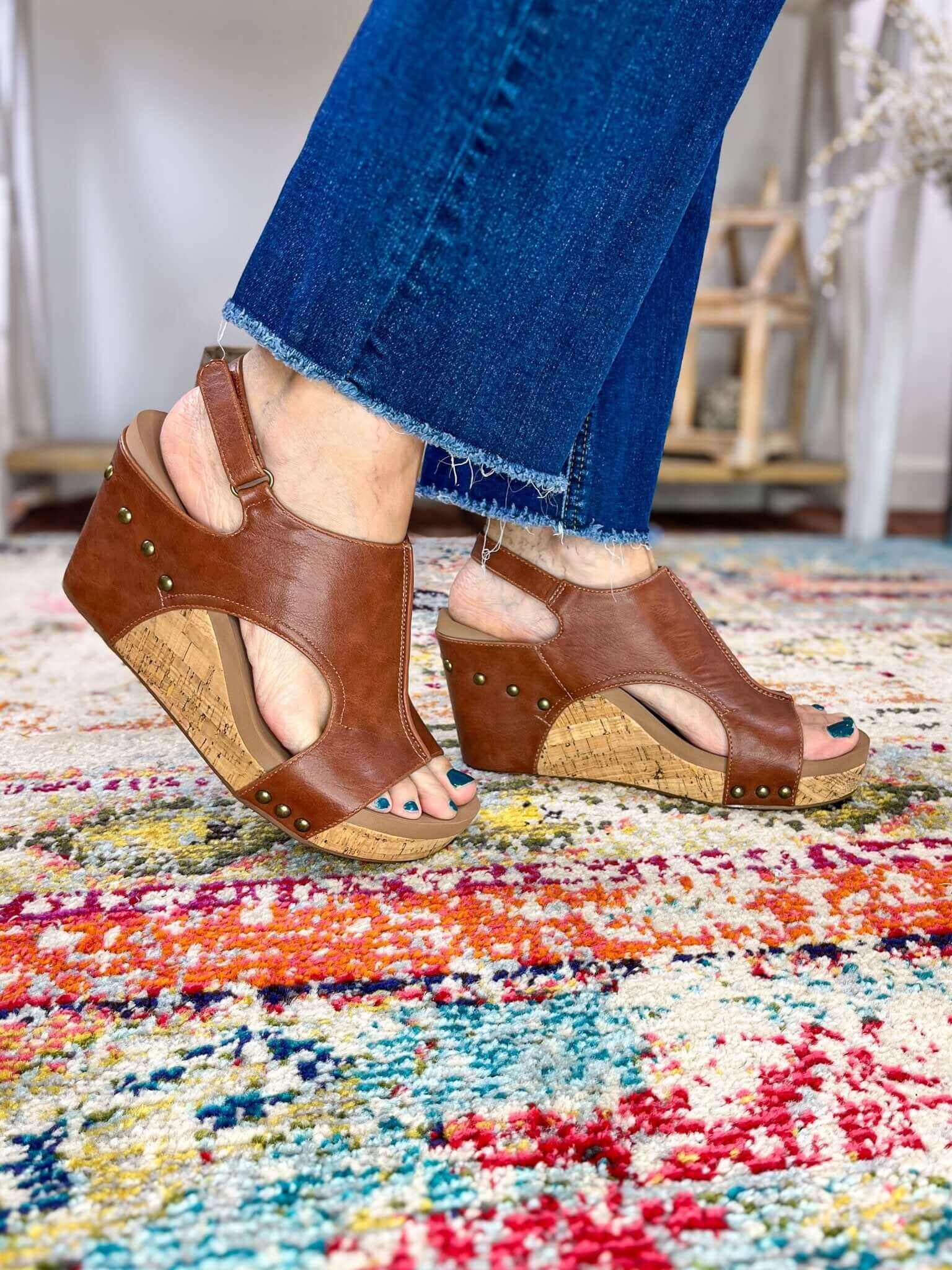 Corky's Footwear Tiffanee Wedge Sandal - Whiskey