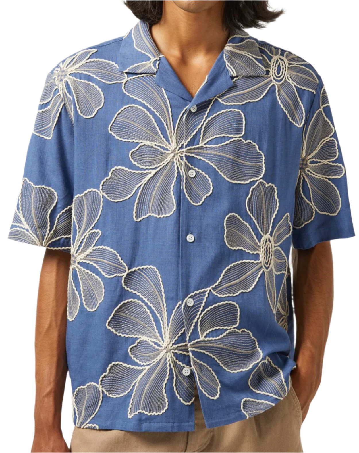 Corridor Applique Hawaiian SS Camp Shirt