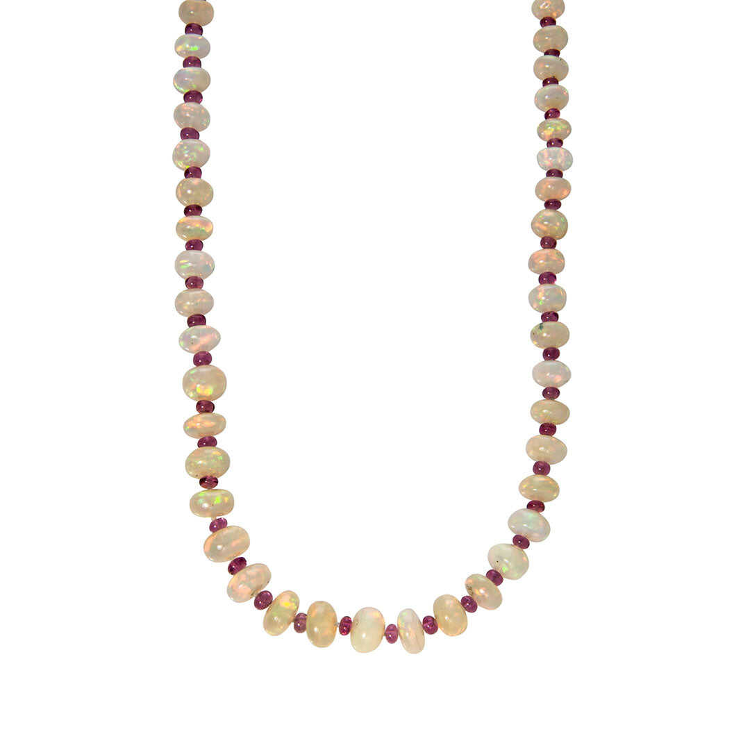 Goshwara Opal & Rubellite Bead 18K Gold Necklace