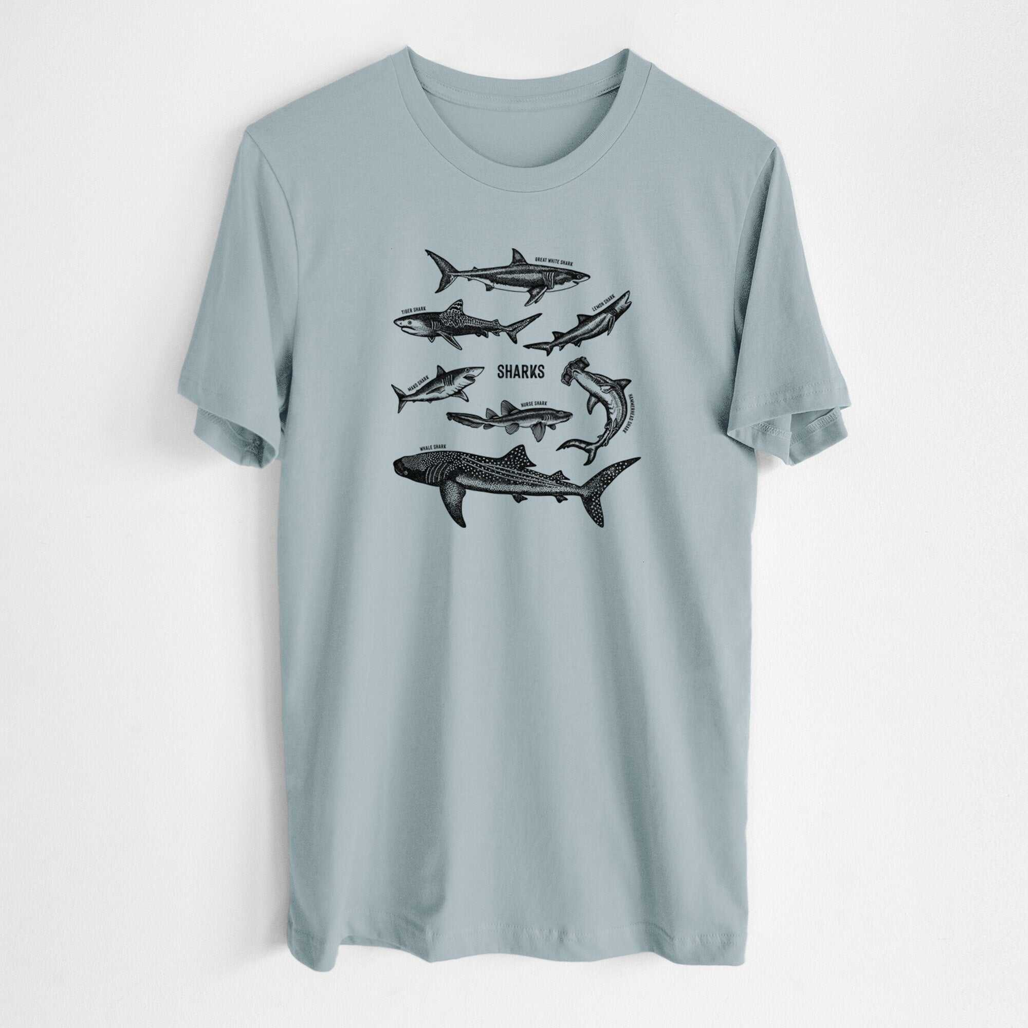 Shark Chart - Lightweight 100% Cotton Unisex Crewneck