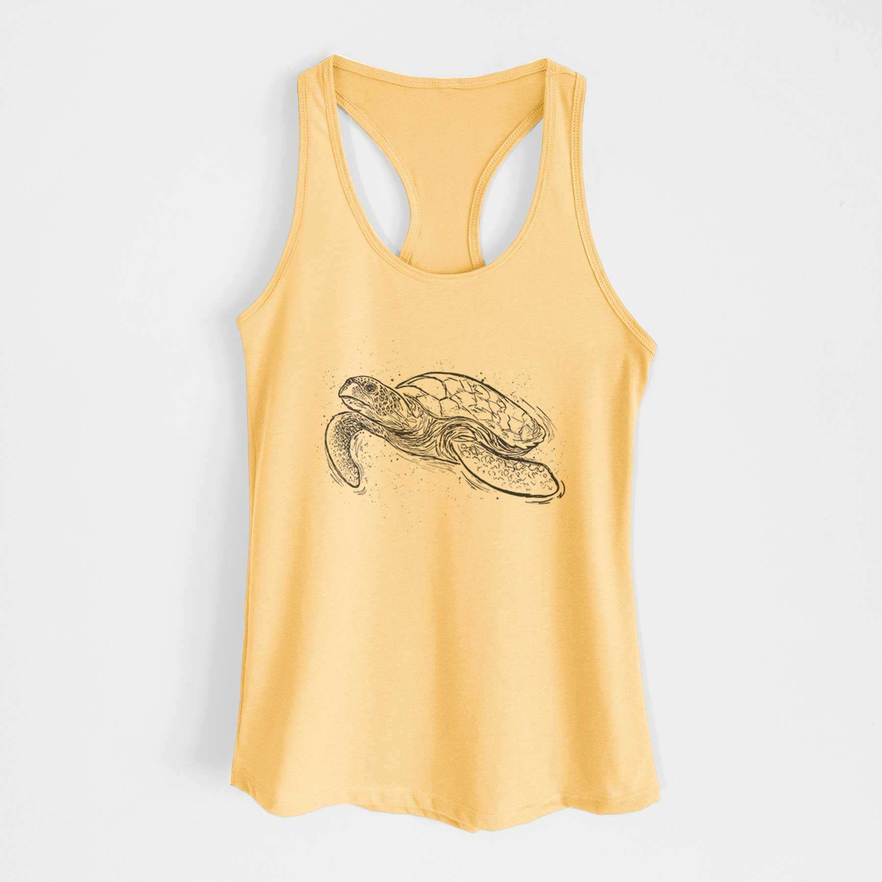 Hawksbill Sea Turtle - Eretmochelys imbricata - Women's Racerback Tanktop
