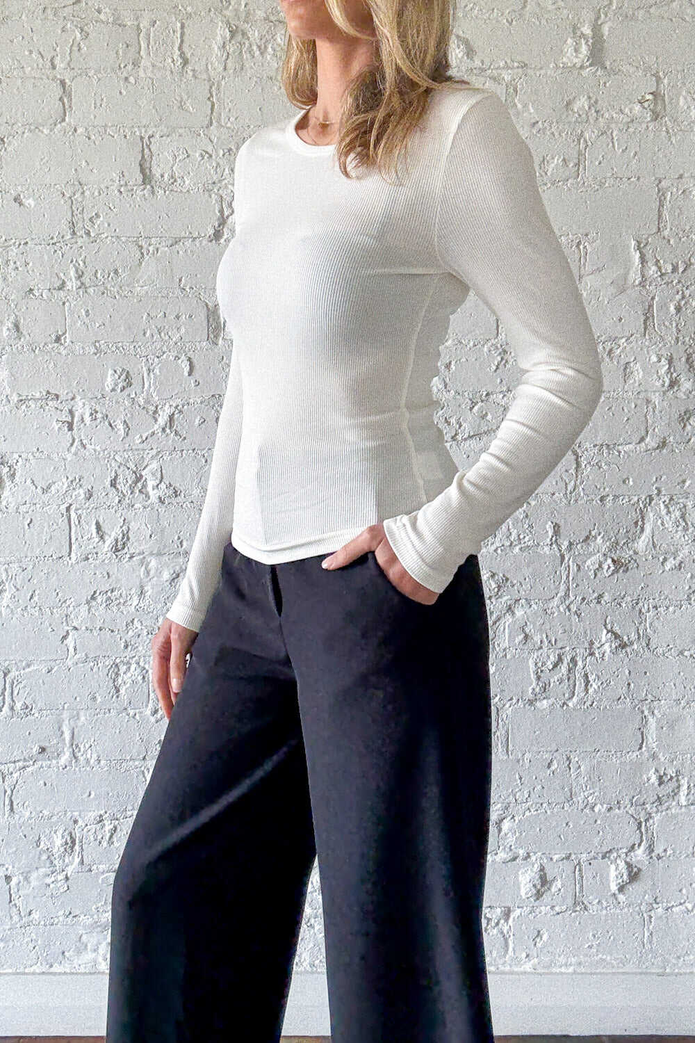 Classic Long Sleeve Rib Tee