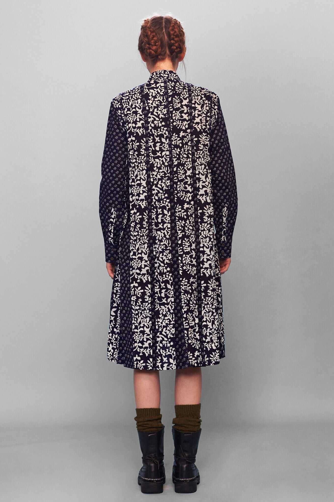 AGATA shirt dress - Indigo print