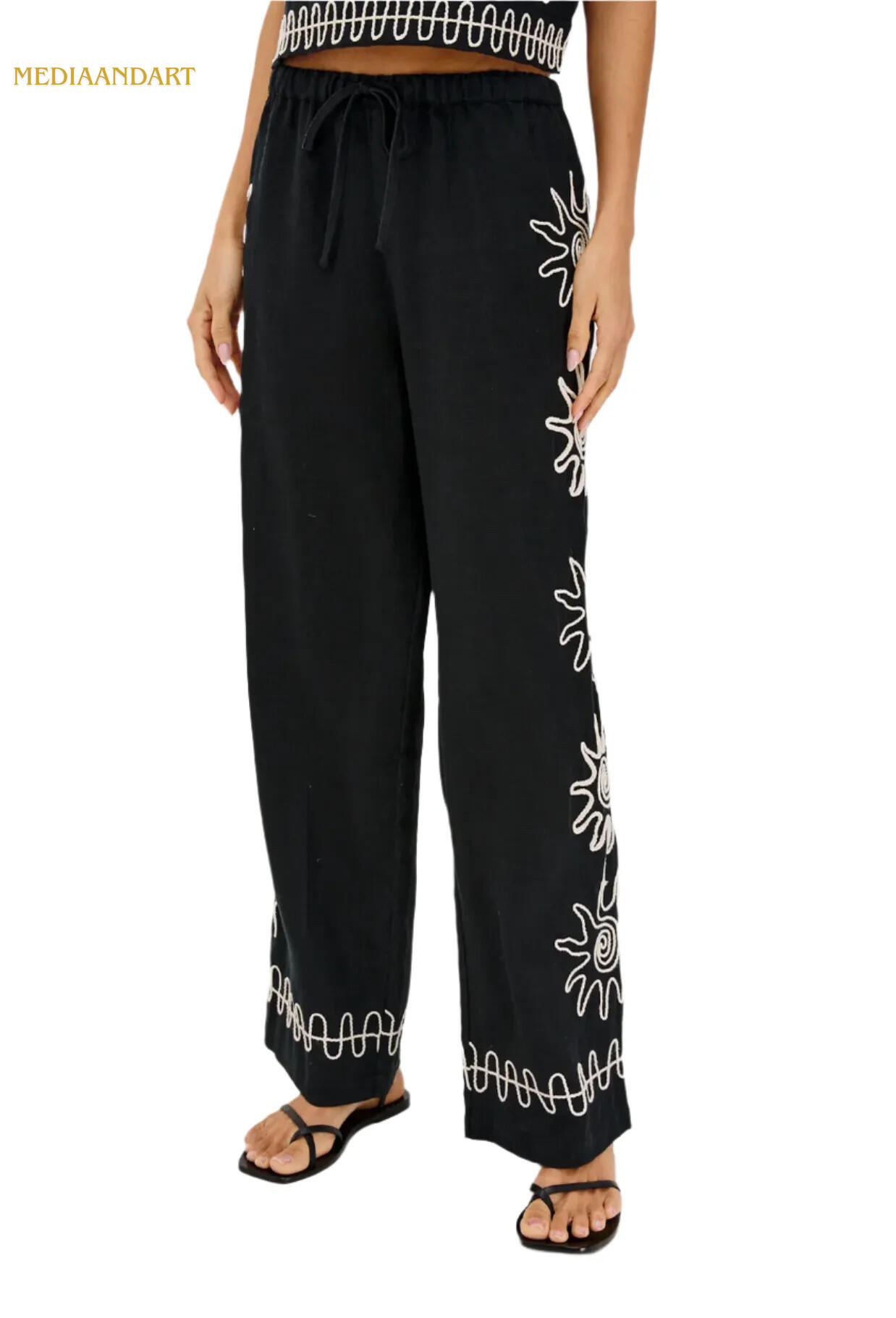 Rails X L*Space Emmie Pant in Sun Embroidery