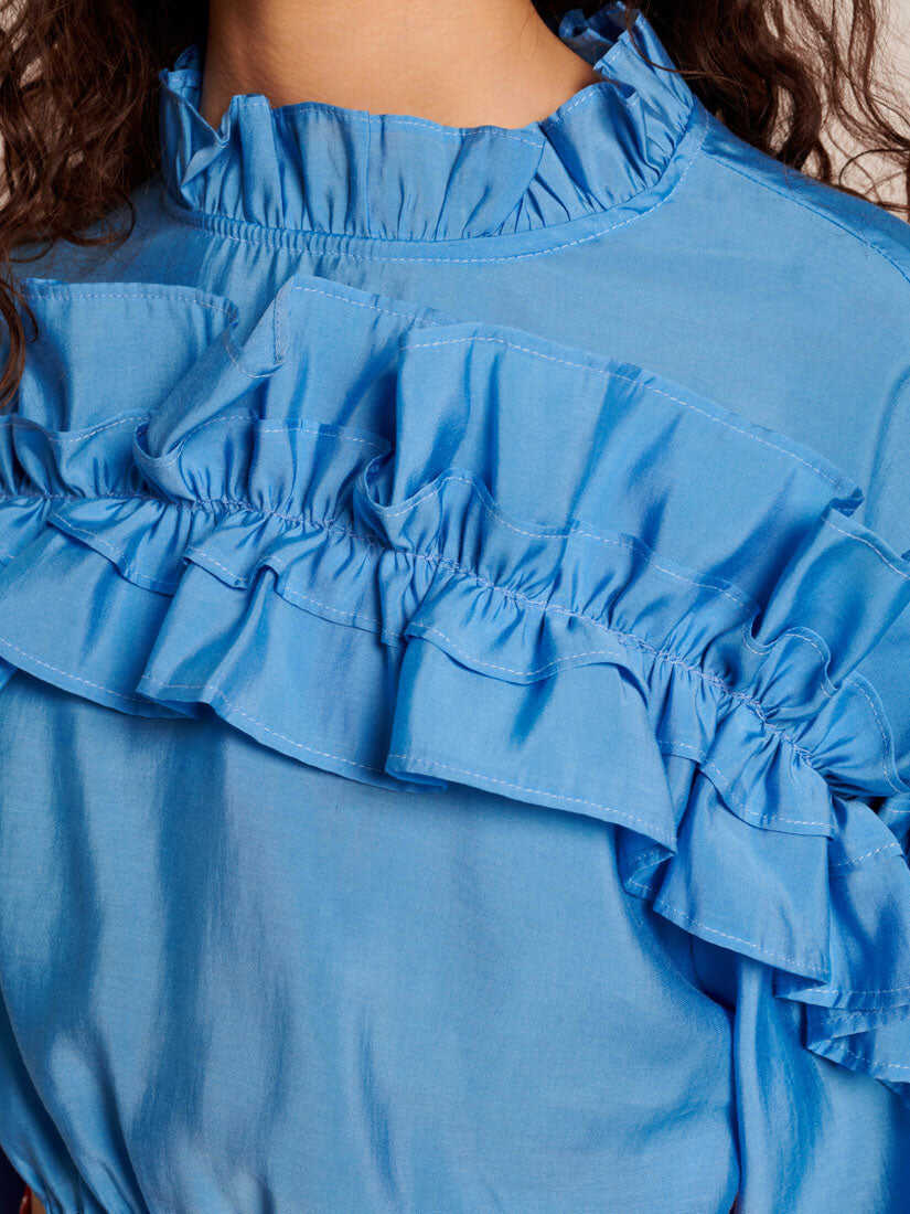 Musica Ruffled Cropped Top
