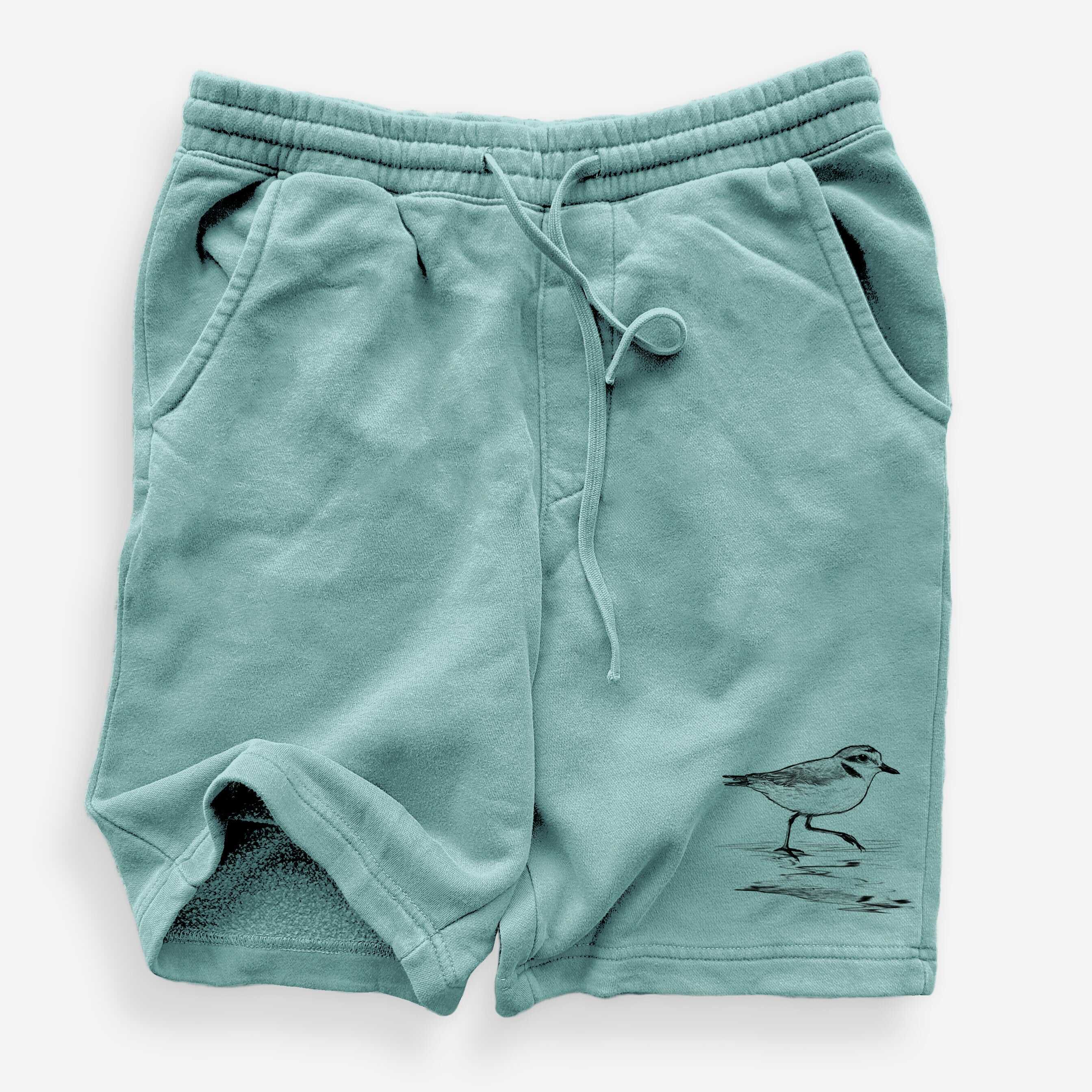 Western Snowy Plover - Charadrius nivosus nivosus - Unisex Pigment Dyed Shorts