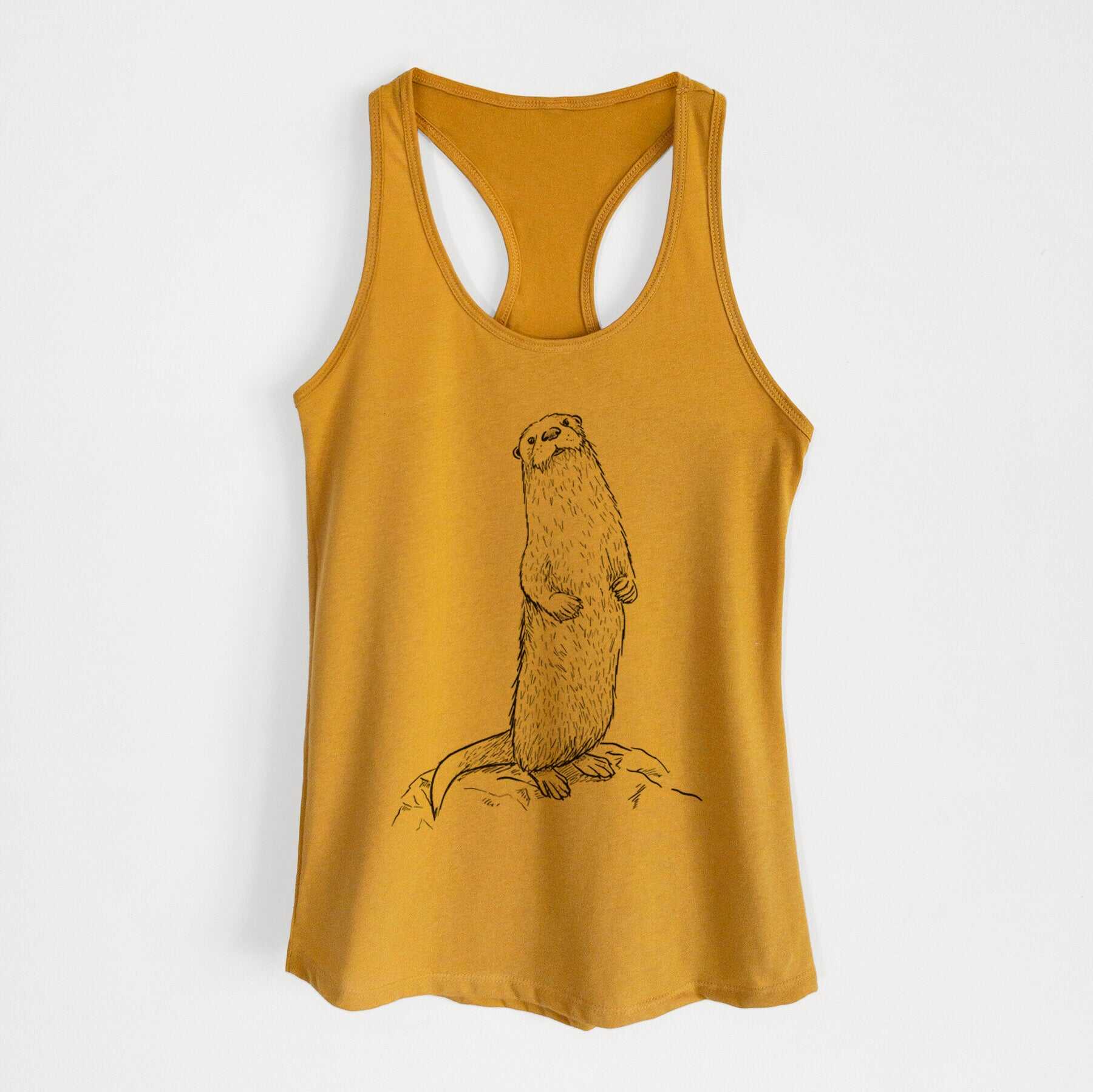 North American River Otter - Lontra canadensis - Women's Racerback Tanktop