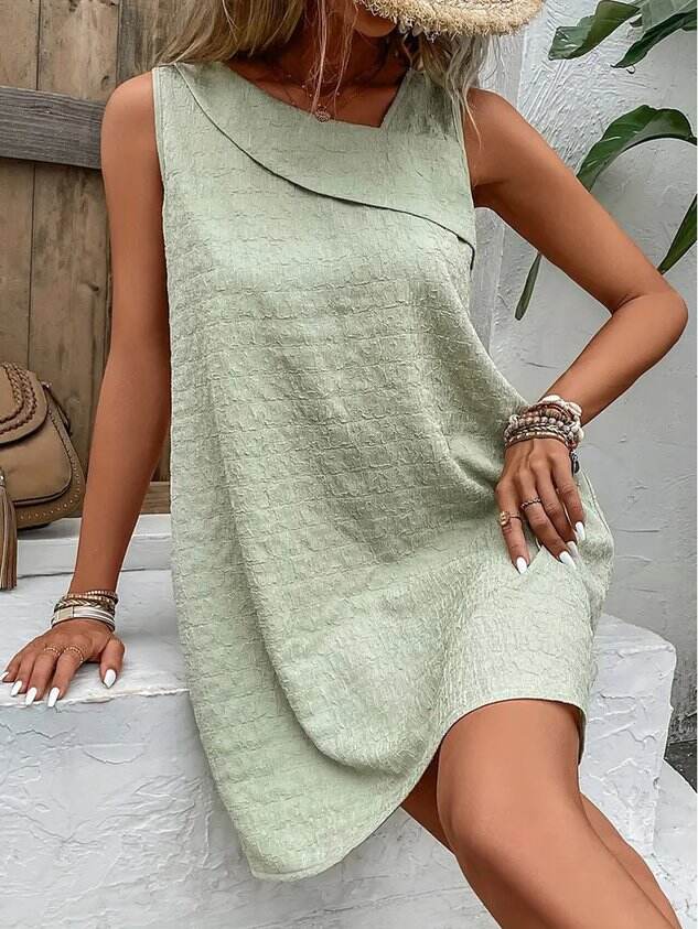 Casual Asymmetrical Dress With No