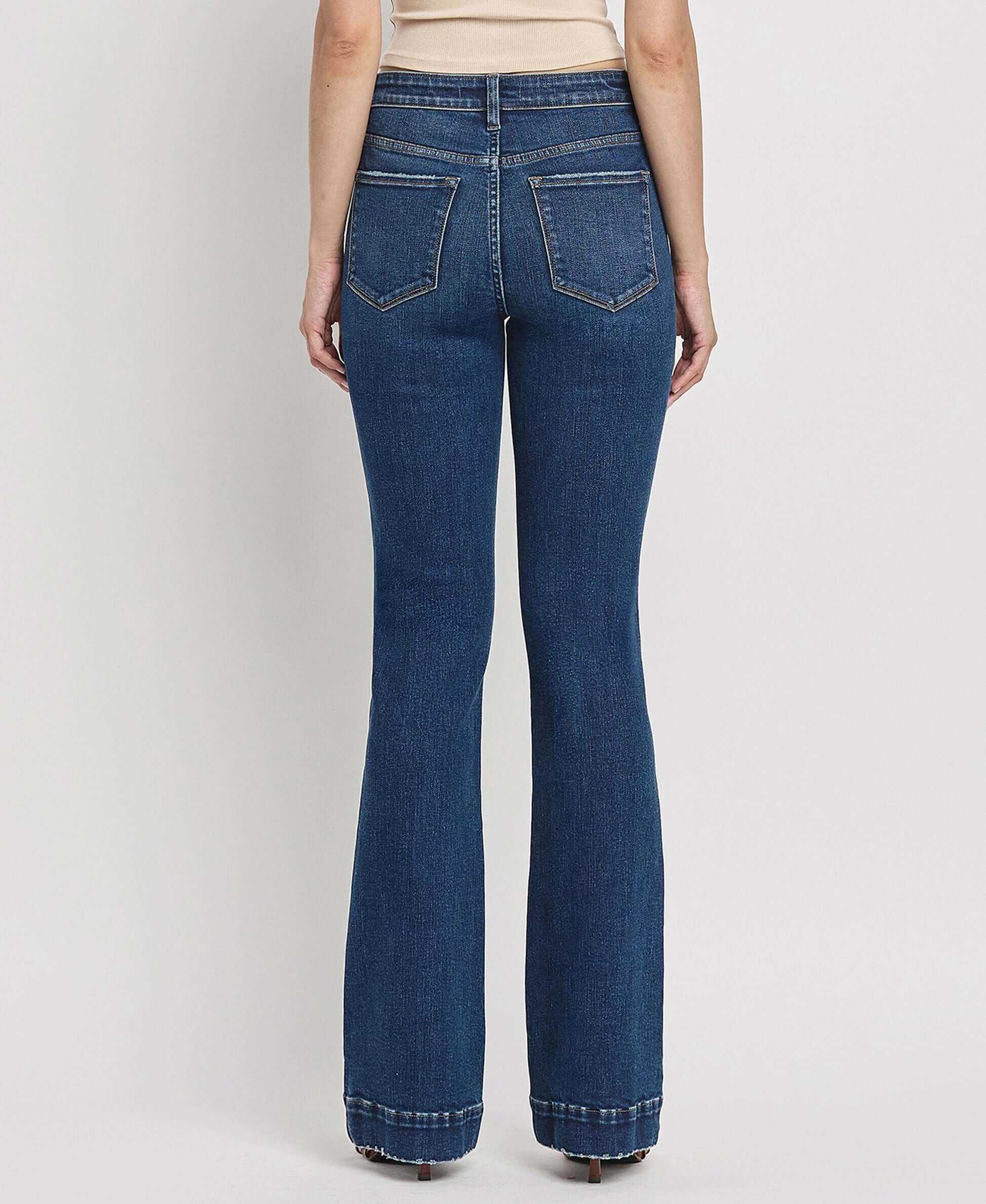 Vervet by Flying Monkey Sustainability High Rise Trouser Fit Boot Cut Jeans