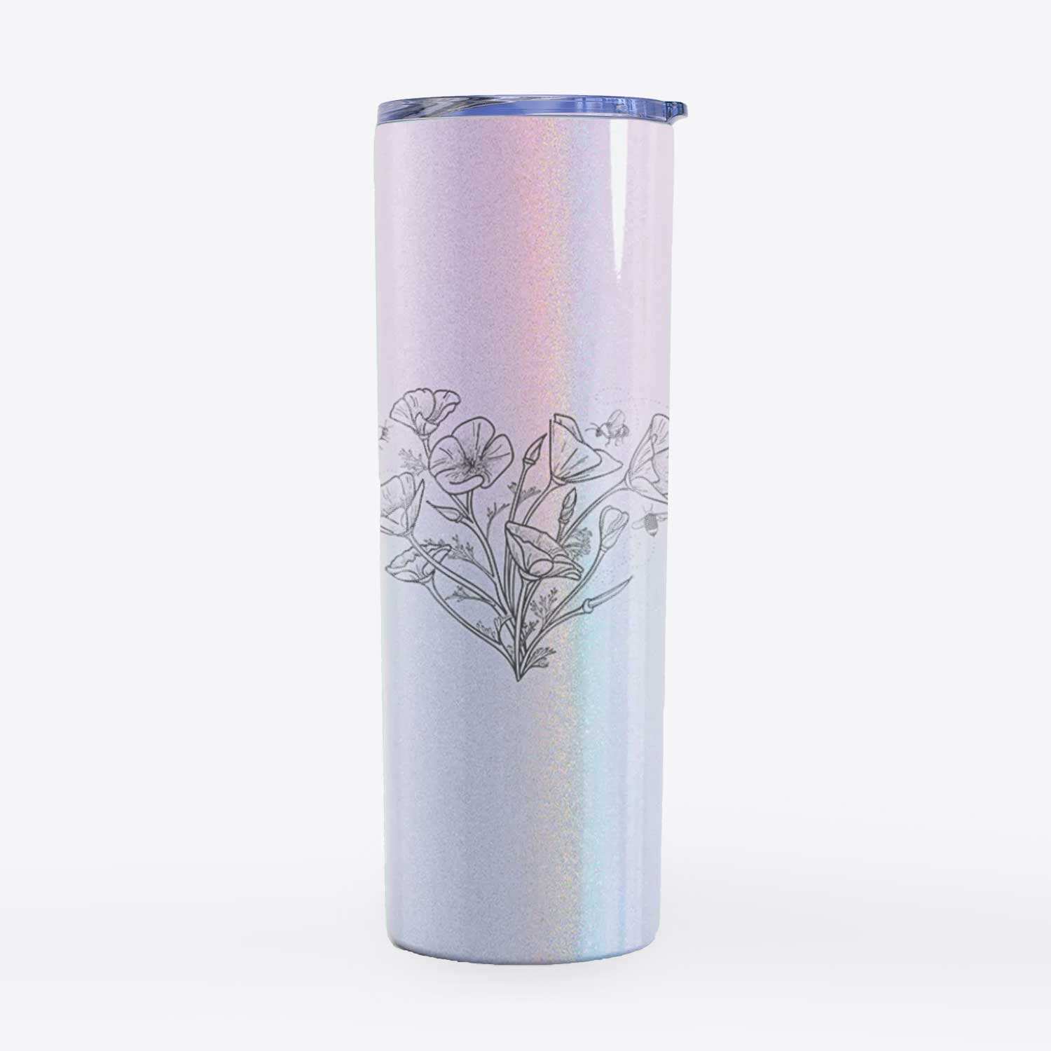 California Poppy Heart - 20oz Skinny Tumbler