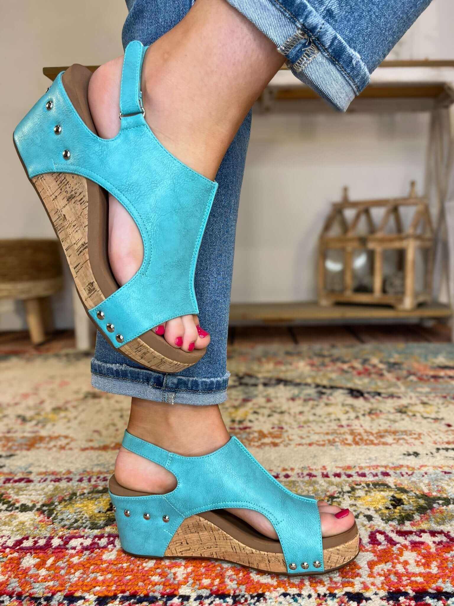 Corky's Footwear Carley Wedge Sandal - Teal