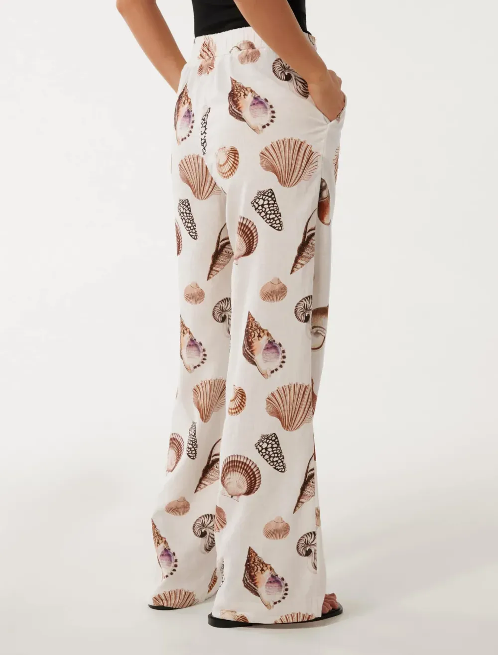 Linen Wide-Leg Pants