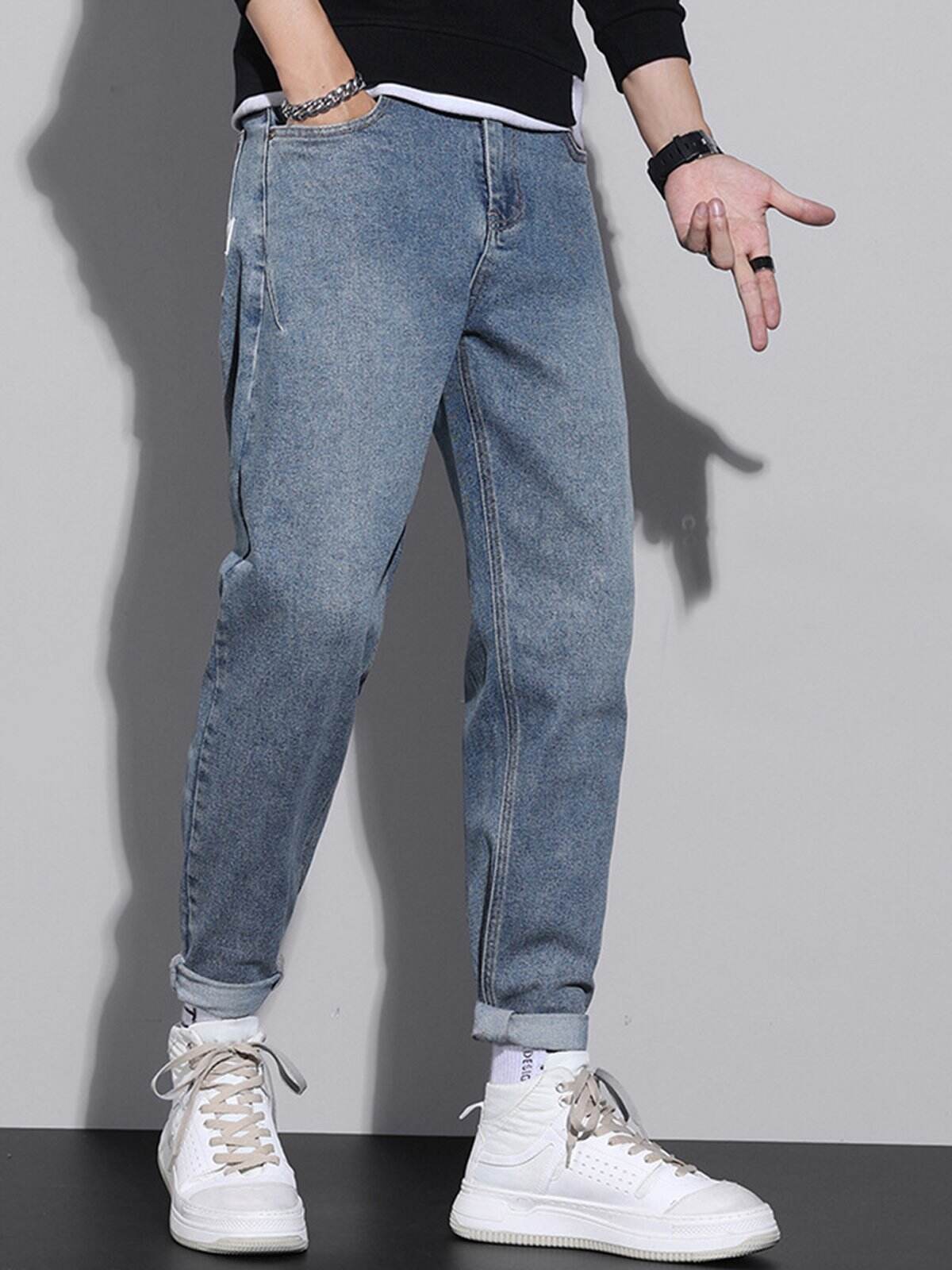 M's Vintage Casual Taper Loose Fit Jeans