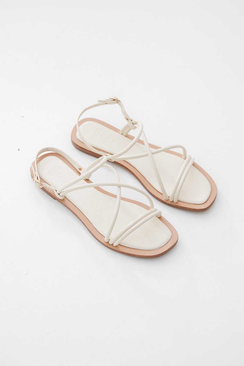 Yerin Strappy Sandals in Cream