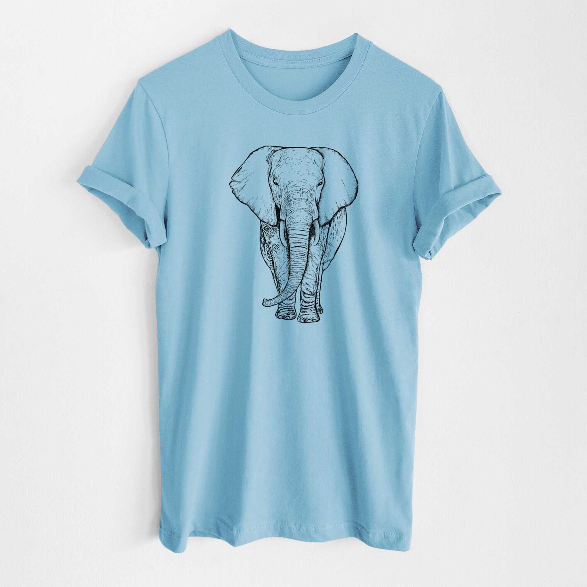 Loxodonta africana - African Elephant - Lightweight 100% Cotton Unisex Crewneck