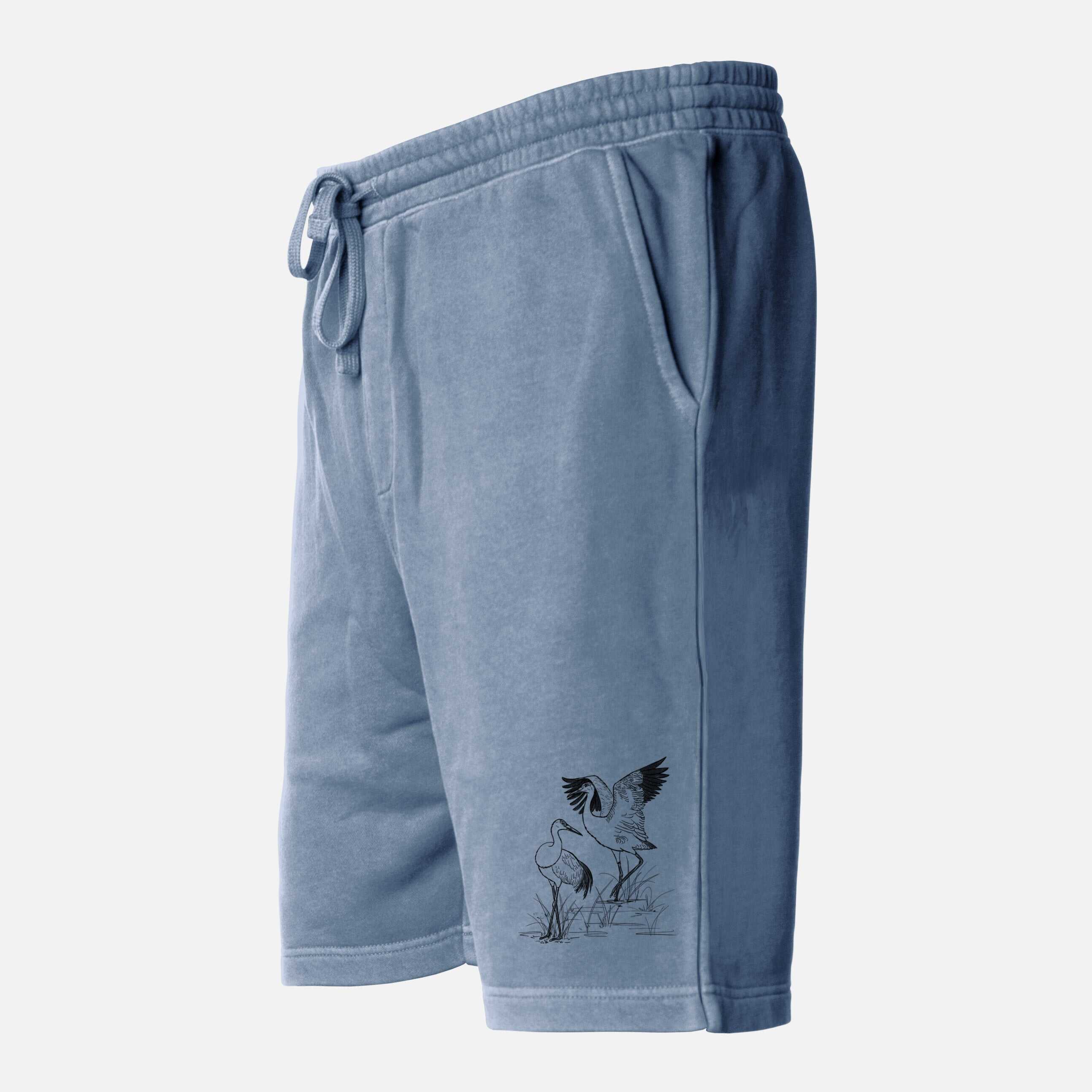 Sandhill Cranes - Grus canadensis - Unisex Pigment Dyed Shorts