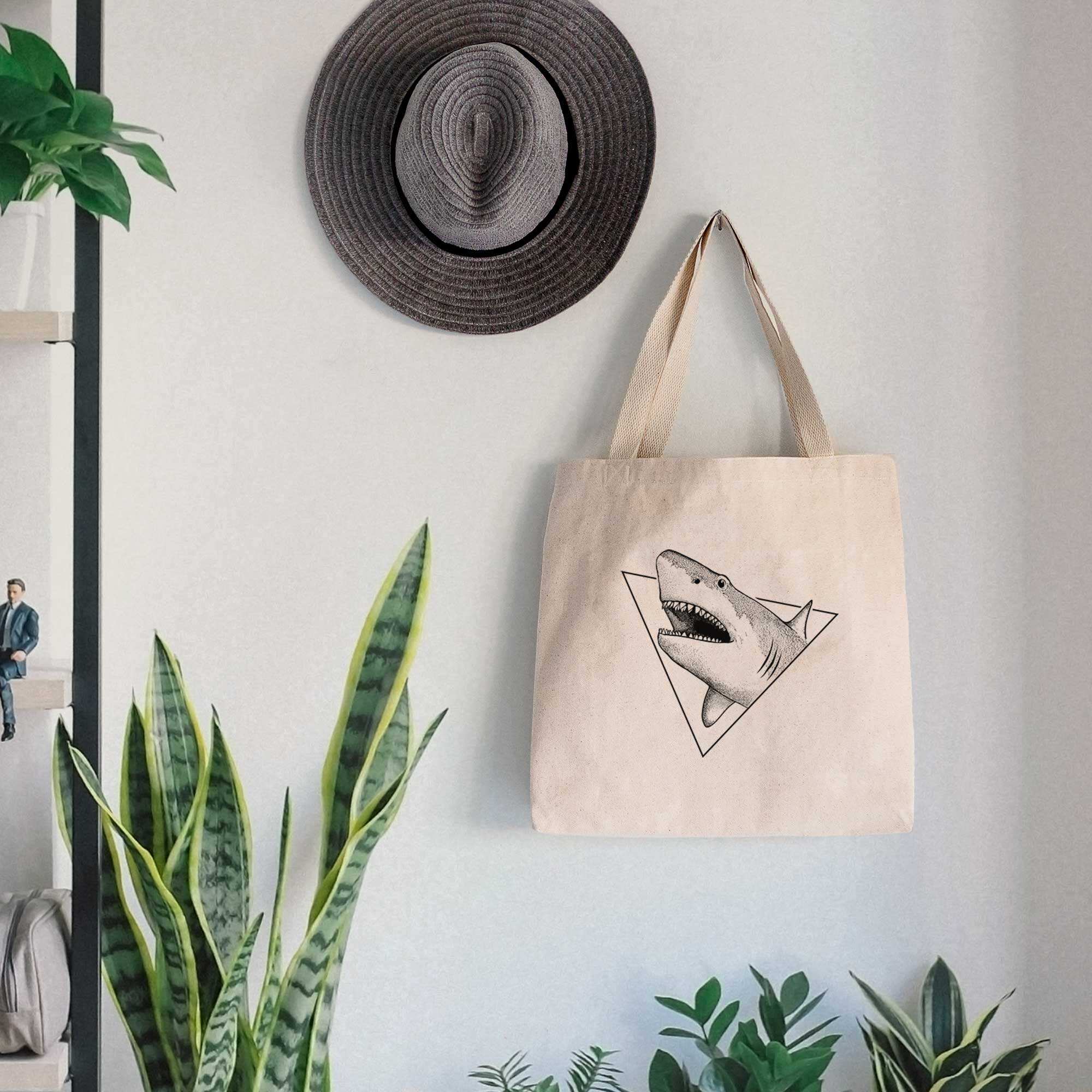 Great White Shark Triangle - Tote Bag