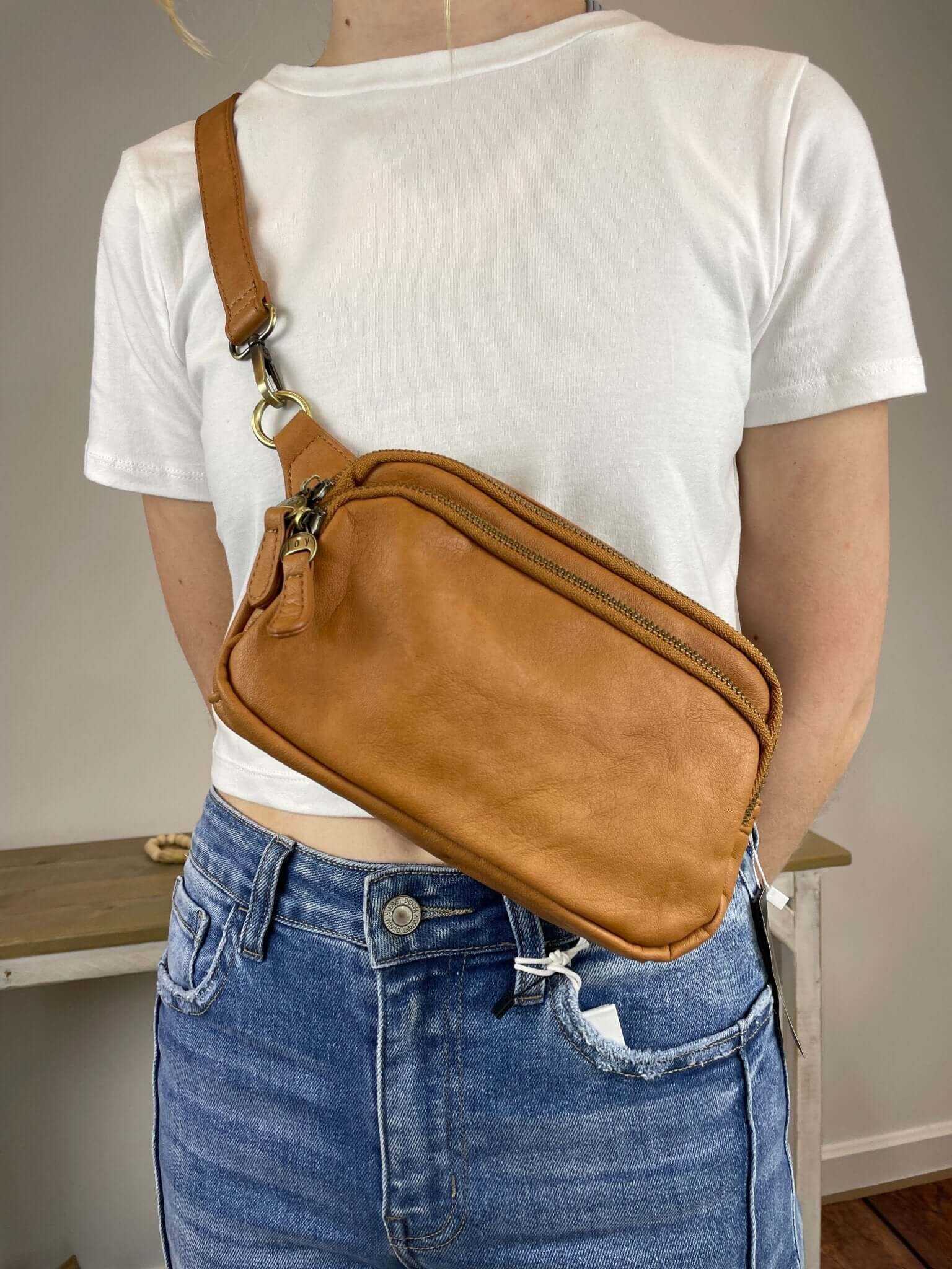 Kylie Double Zip Sling Belt Bag