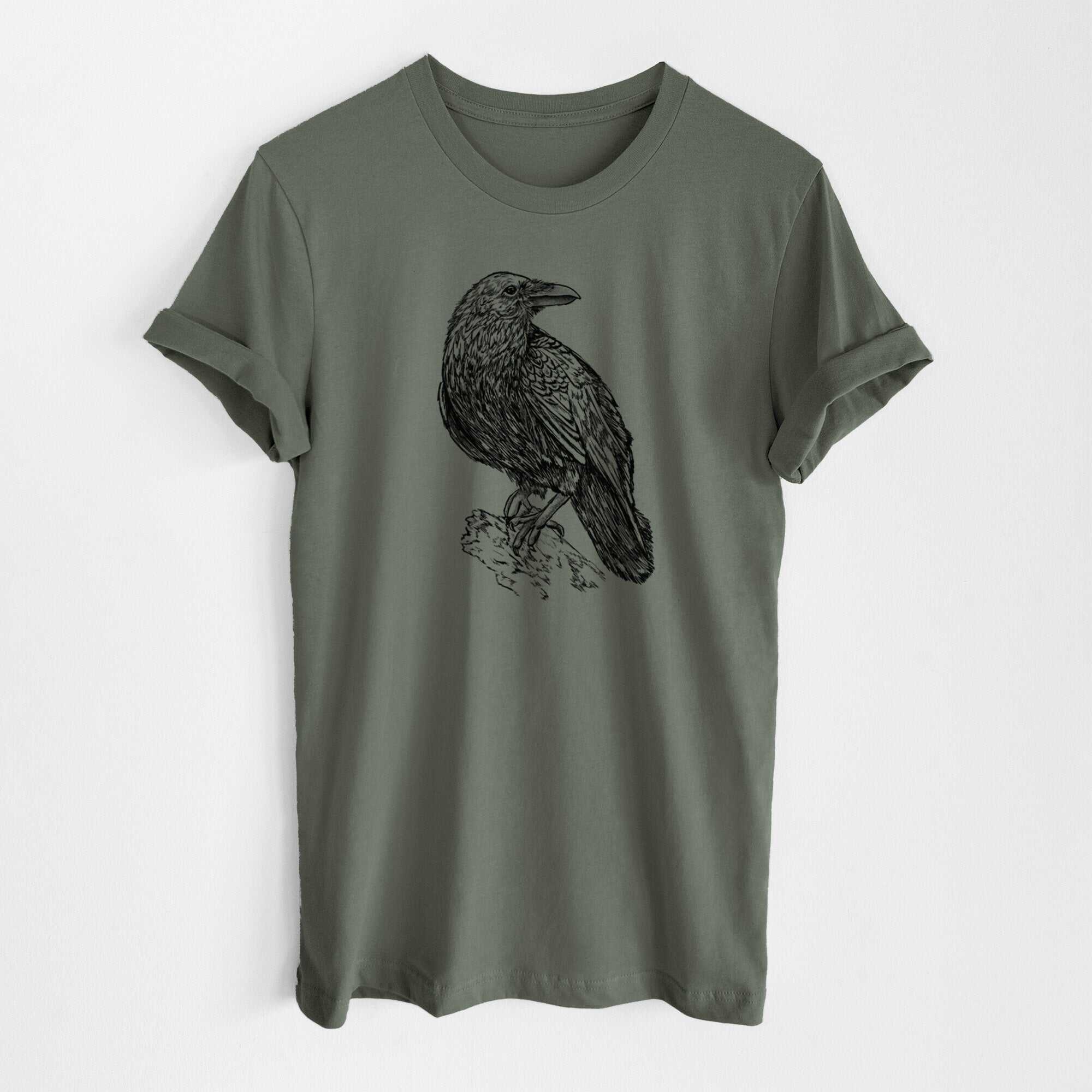 Corvus corax - Common Raven - Lightweight 100% Cotton Unisex Crewneck