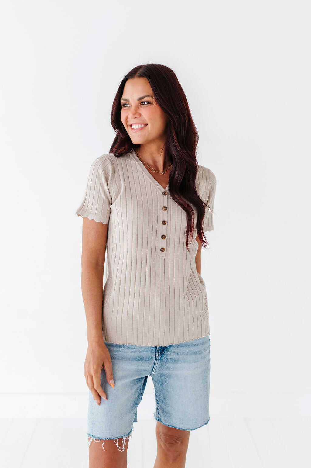 Taryn Ribbed Top - Size Small & Large Left