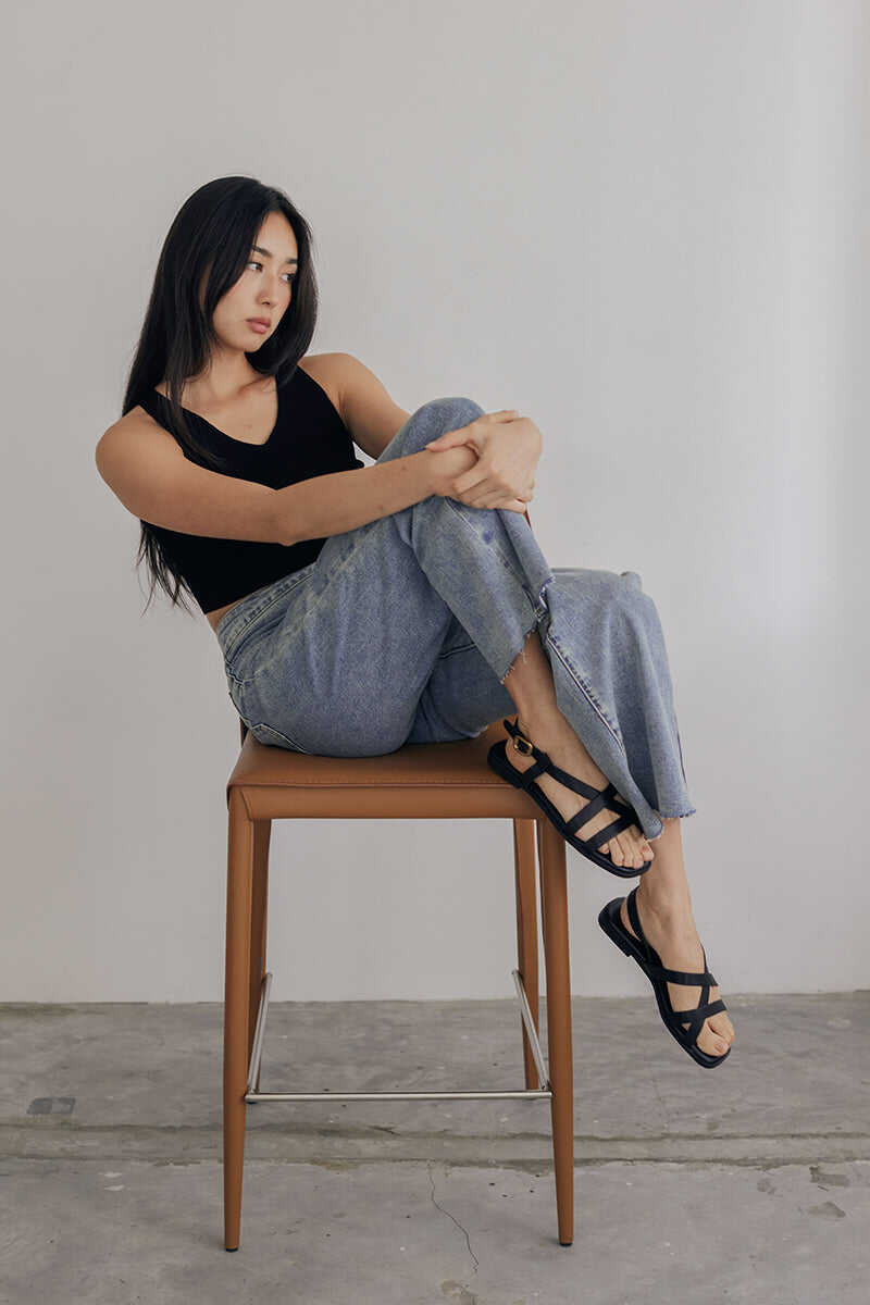 Skye Strappy Sandals Black