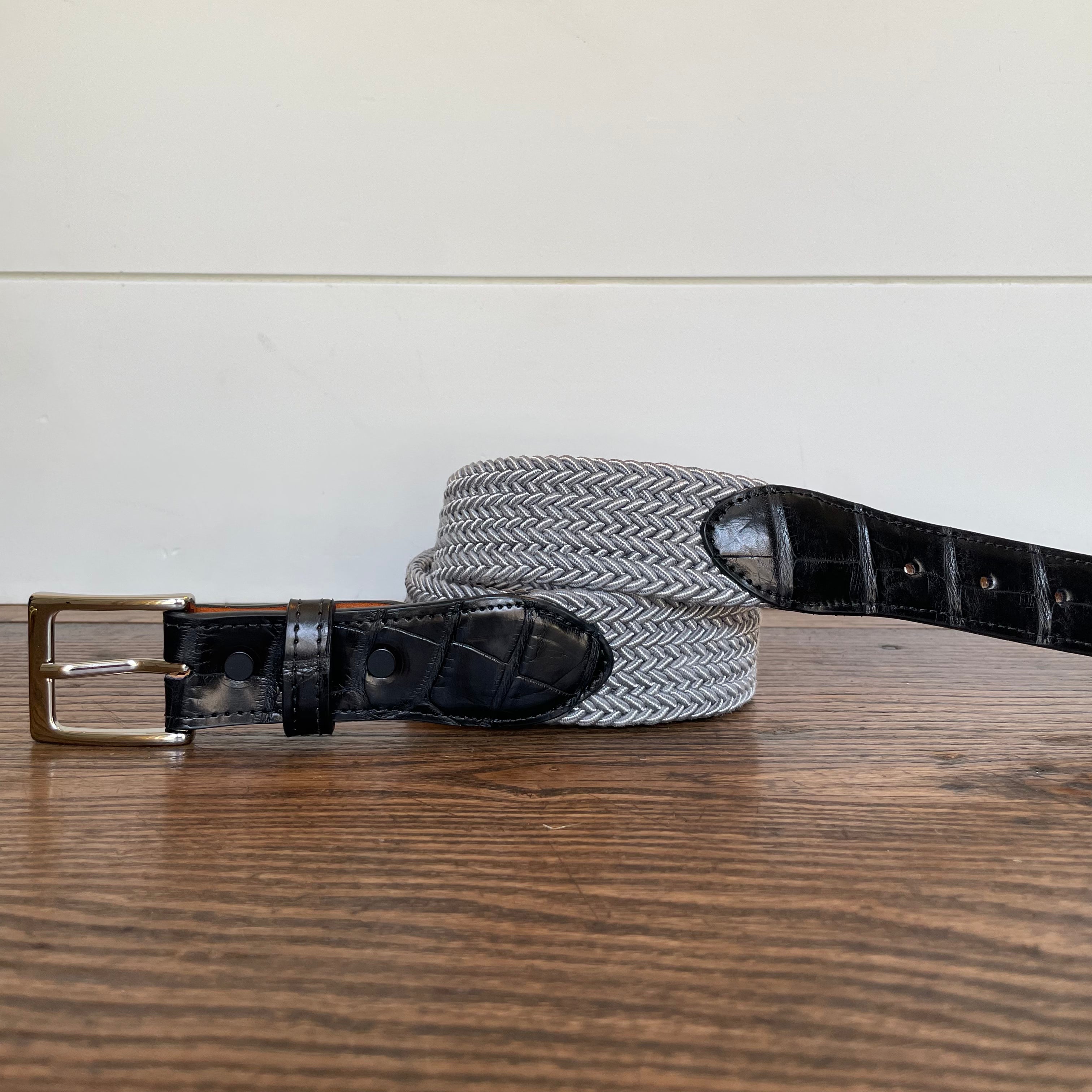 The Stretch Belt, Grey & White