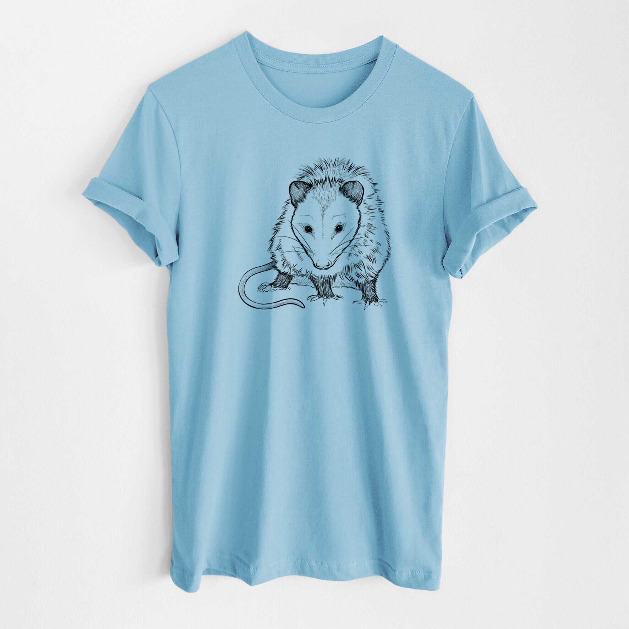 Virginia Opossum - Didelphis virginiana - Lightweight 100% Cotton Unisex Crewneck