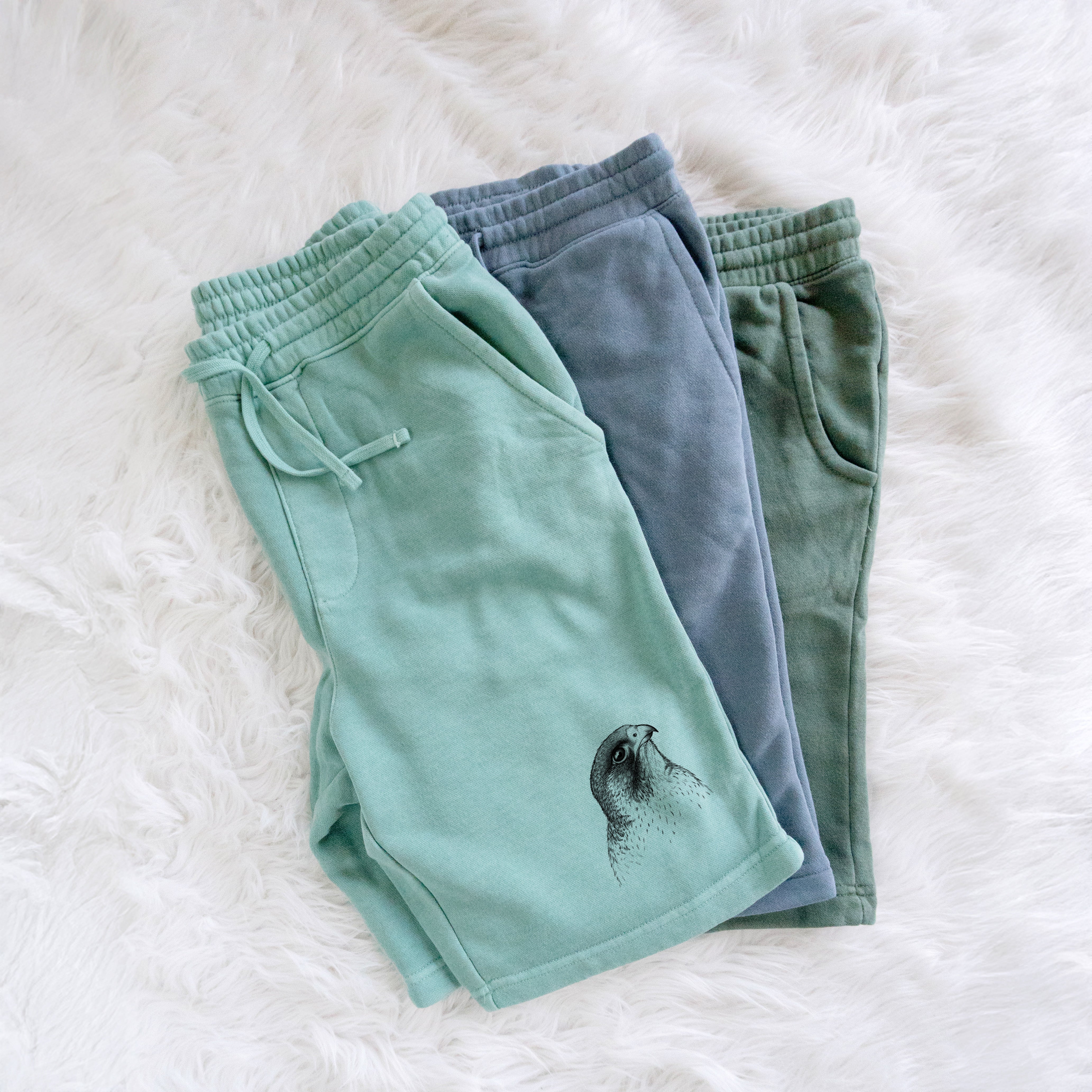 Peregrine Falcon - Falco peregrinus - Unisex Pigment Dyed Shorts