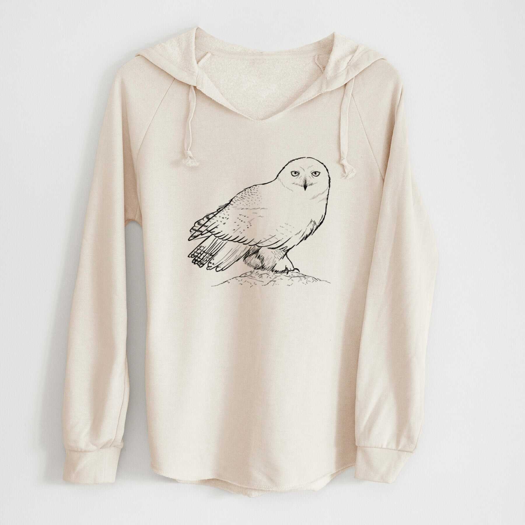 Snowy Owl - Bubo scandiacus - Cali Wave Hooded Sweatshirt