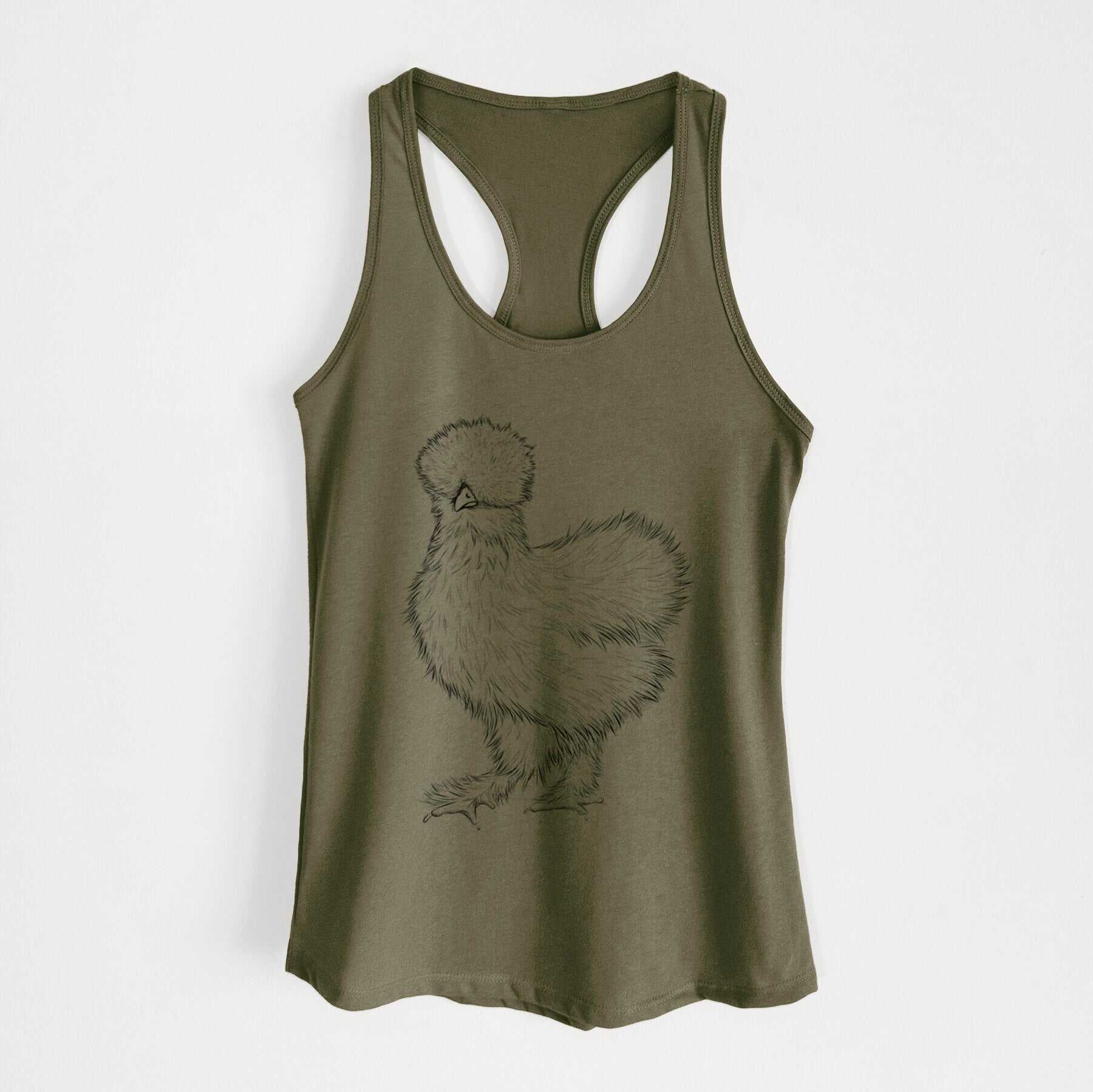Silkie Chicken - Women's Racerback Tanktop