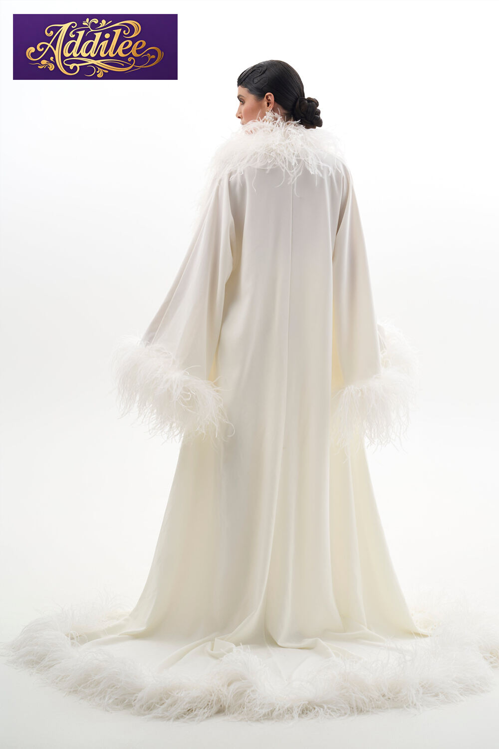 Charlize Kaftan - Ivory (with train)