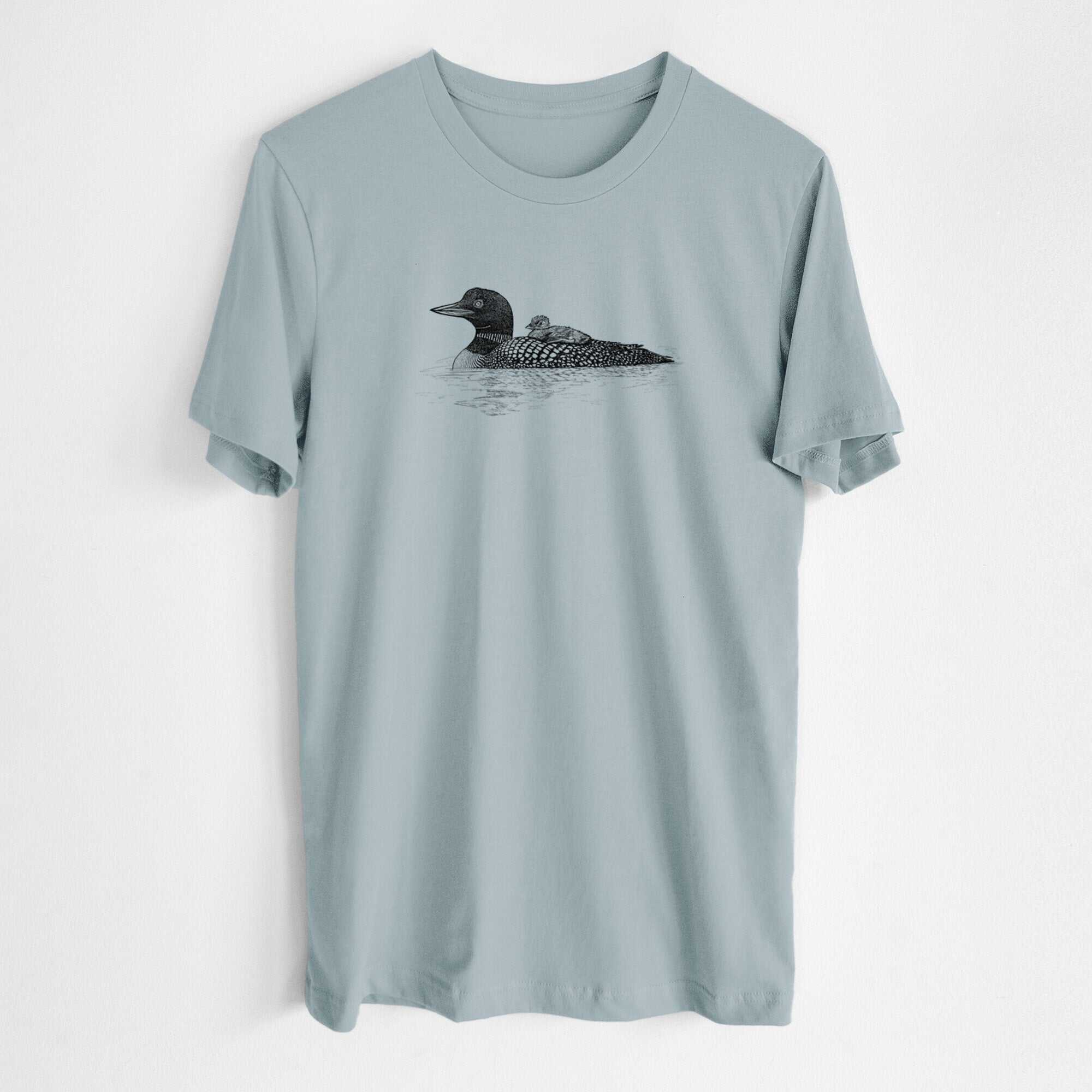 Common Loon with Chick - Gavia immer - Lightweight 100% Cotton Unisex Crewneck