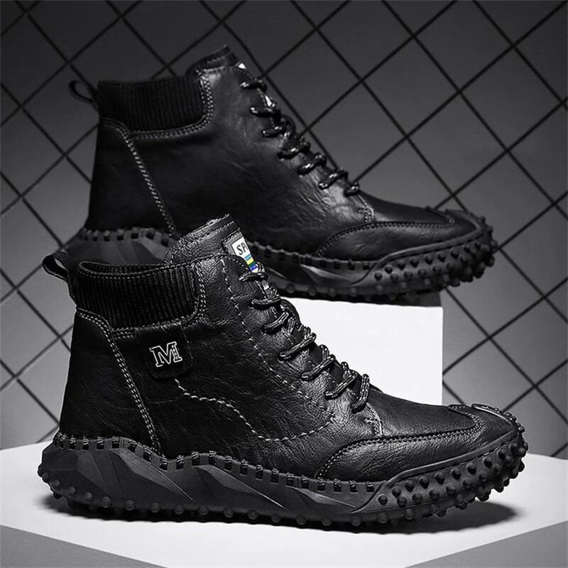 Men's Genuine Leather Comfortable Hand Stitching Outdoor Ankle Boots