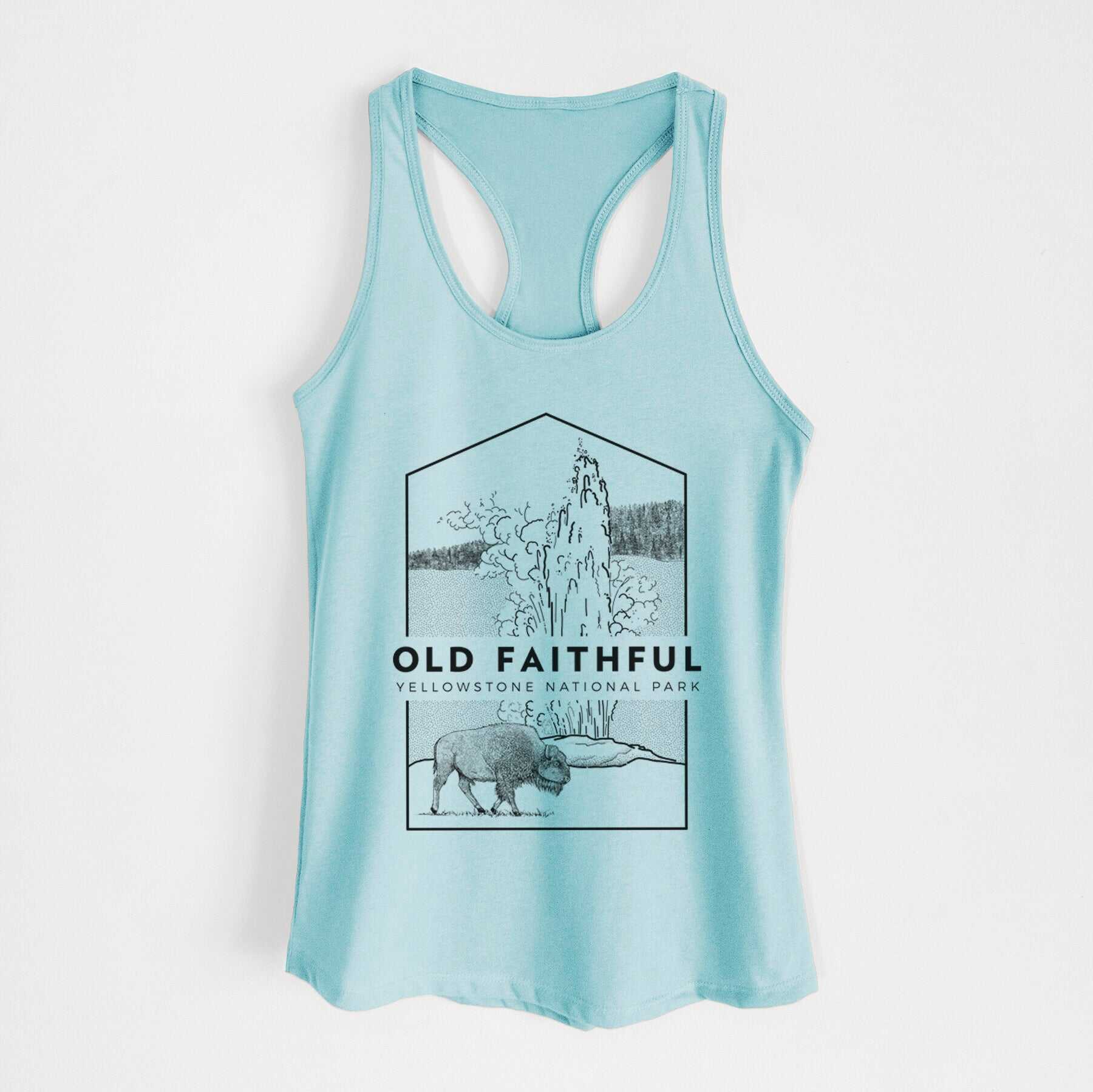 Old Faithful - Yellowstone National Park - Women's Racerback Tanktop