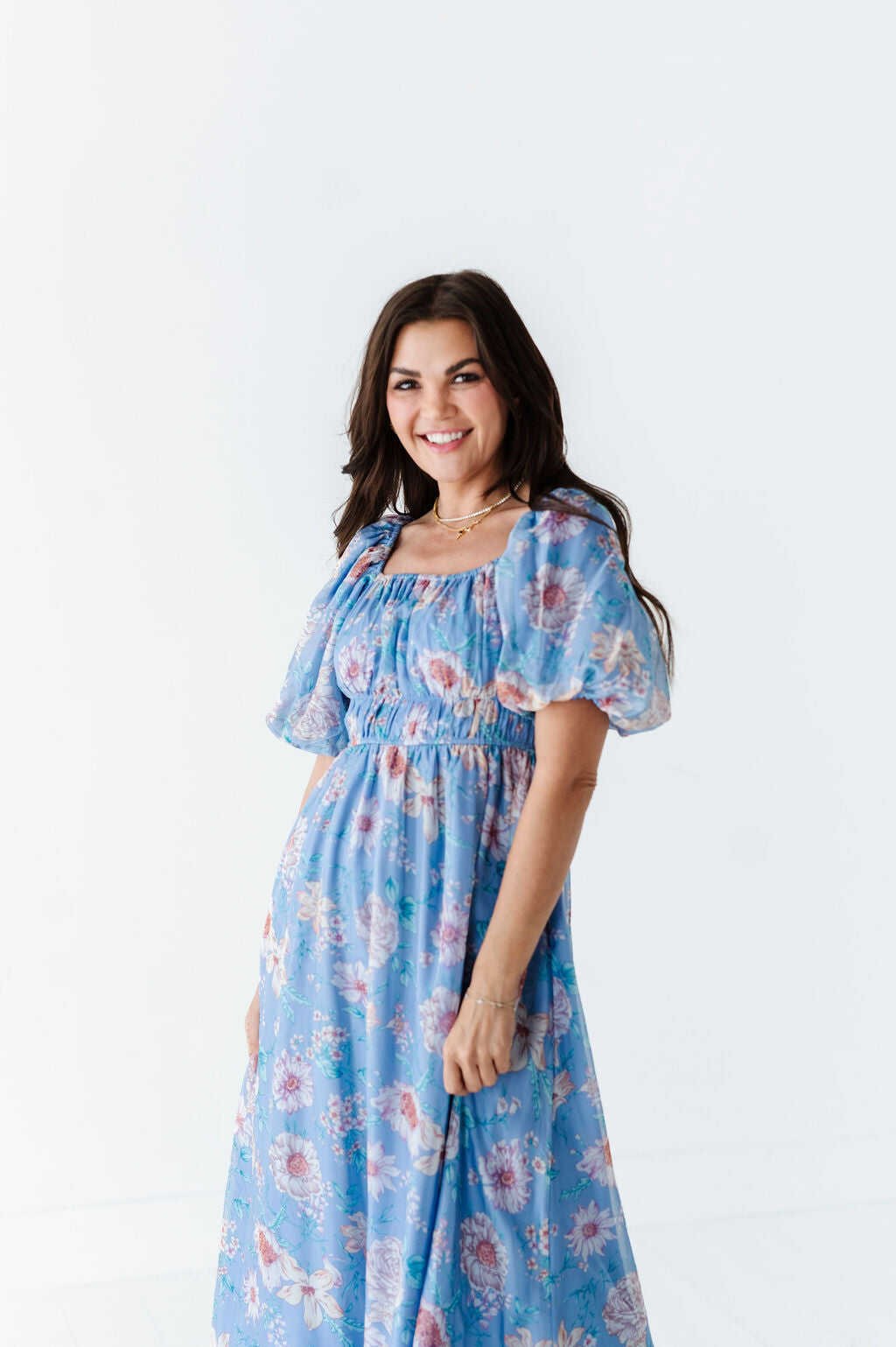 Greer Organza Dress in Blue - Size 2X Left
