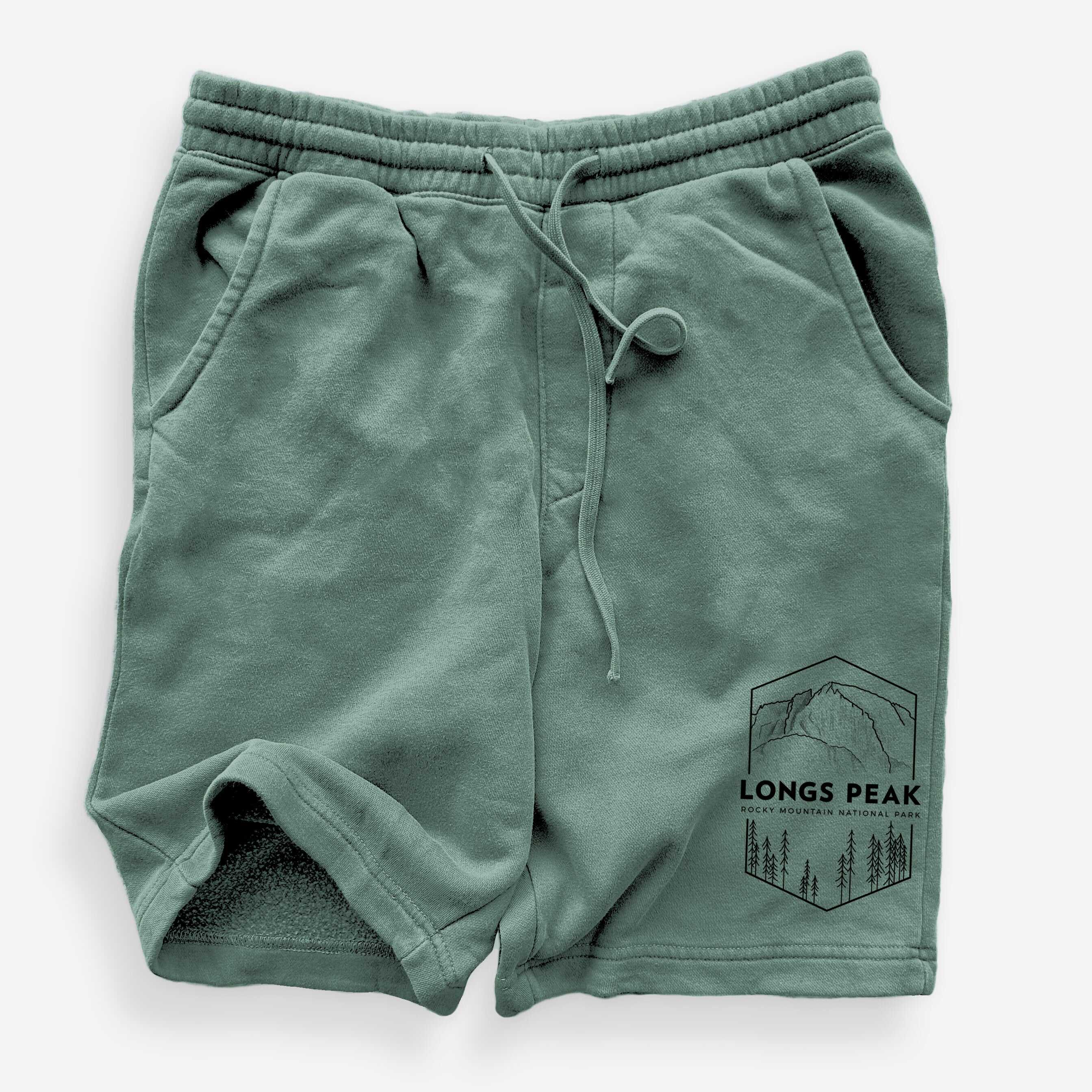 Longs Peak - Rocky Mountain National Park - Unisex Pigment Dyed Shorts