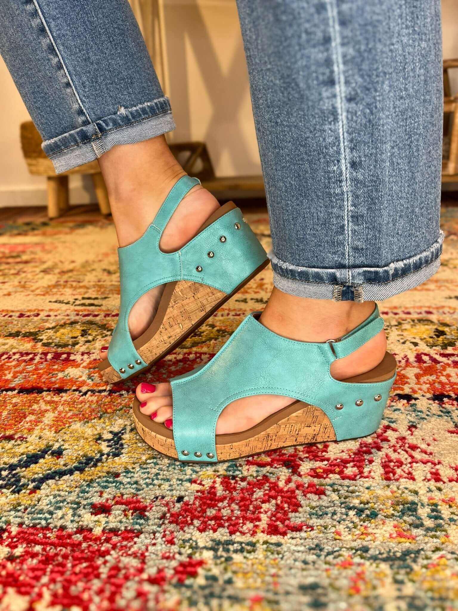 Corky's Footwear Carley Wedge Sandal - Teal