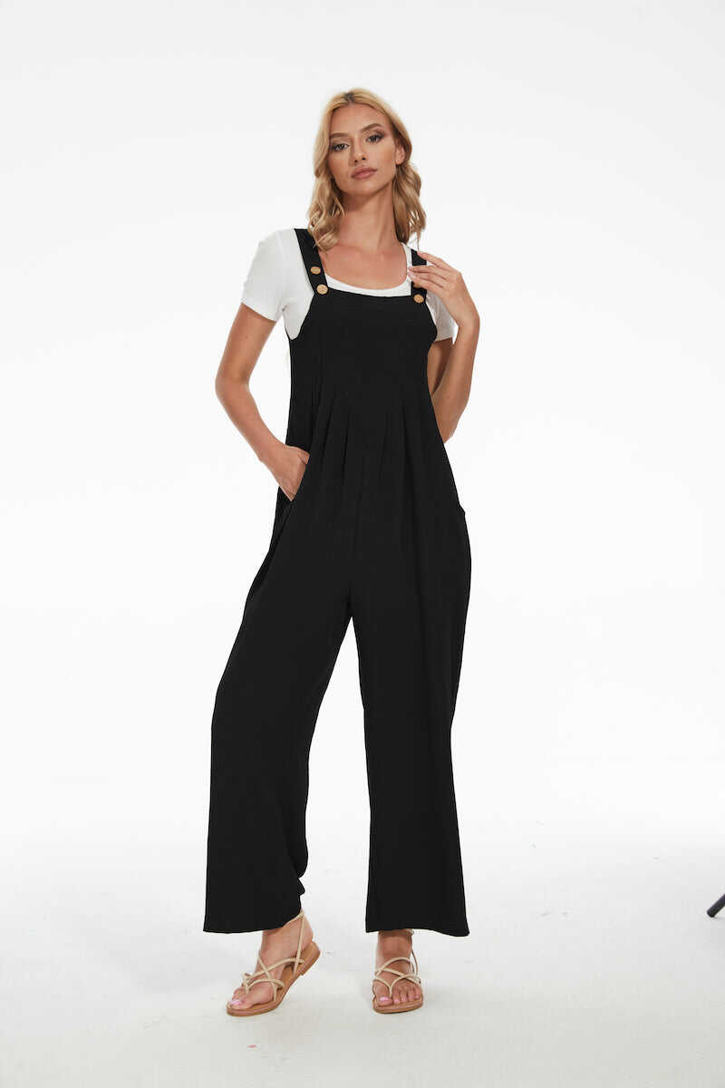 Plus Size Wide Leg Overalls Jumpsuit