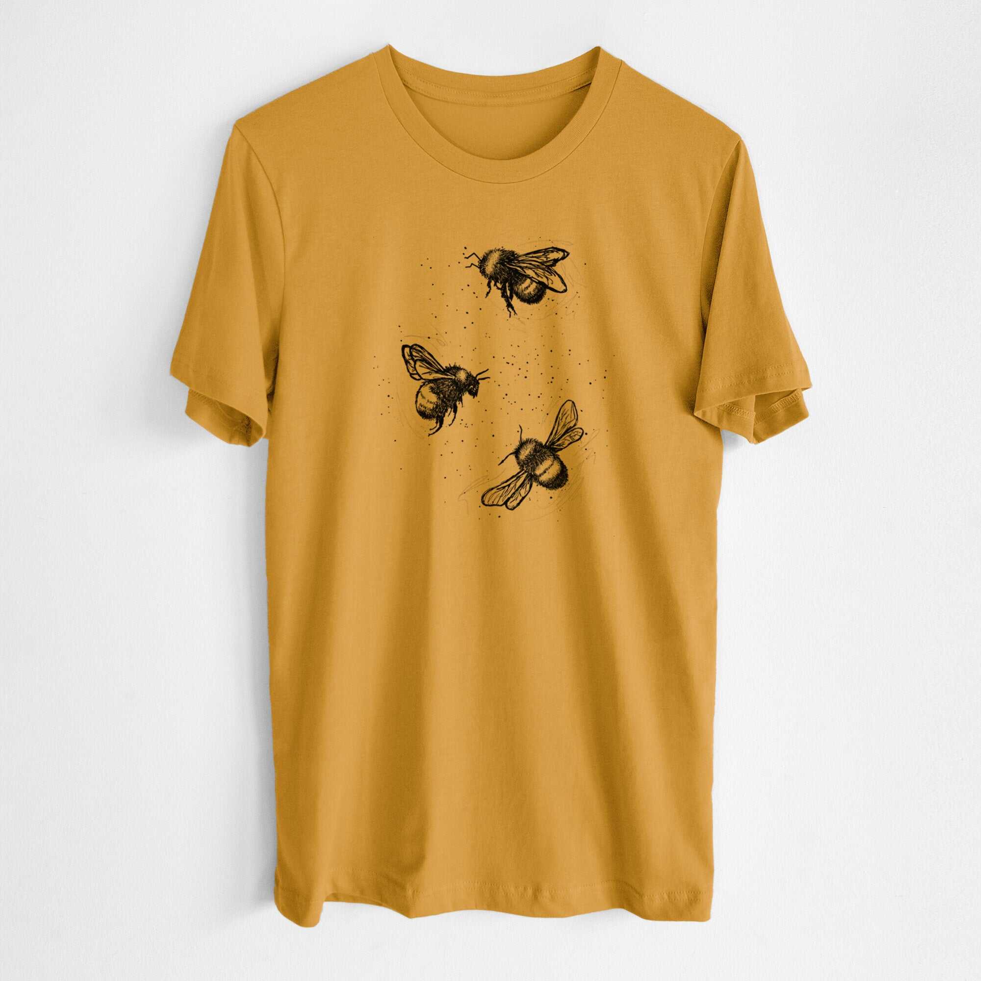 American Bumblebee Trio - Bombus Pensylvanicus - Lightweight 100% Cotton Unisex Crewneck