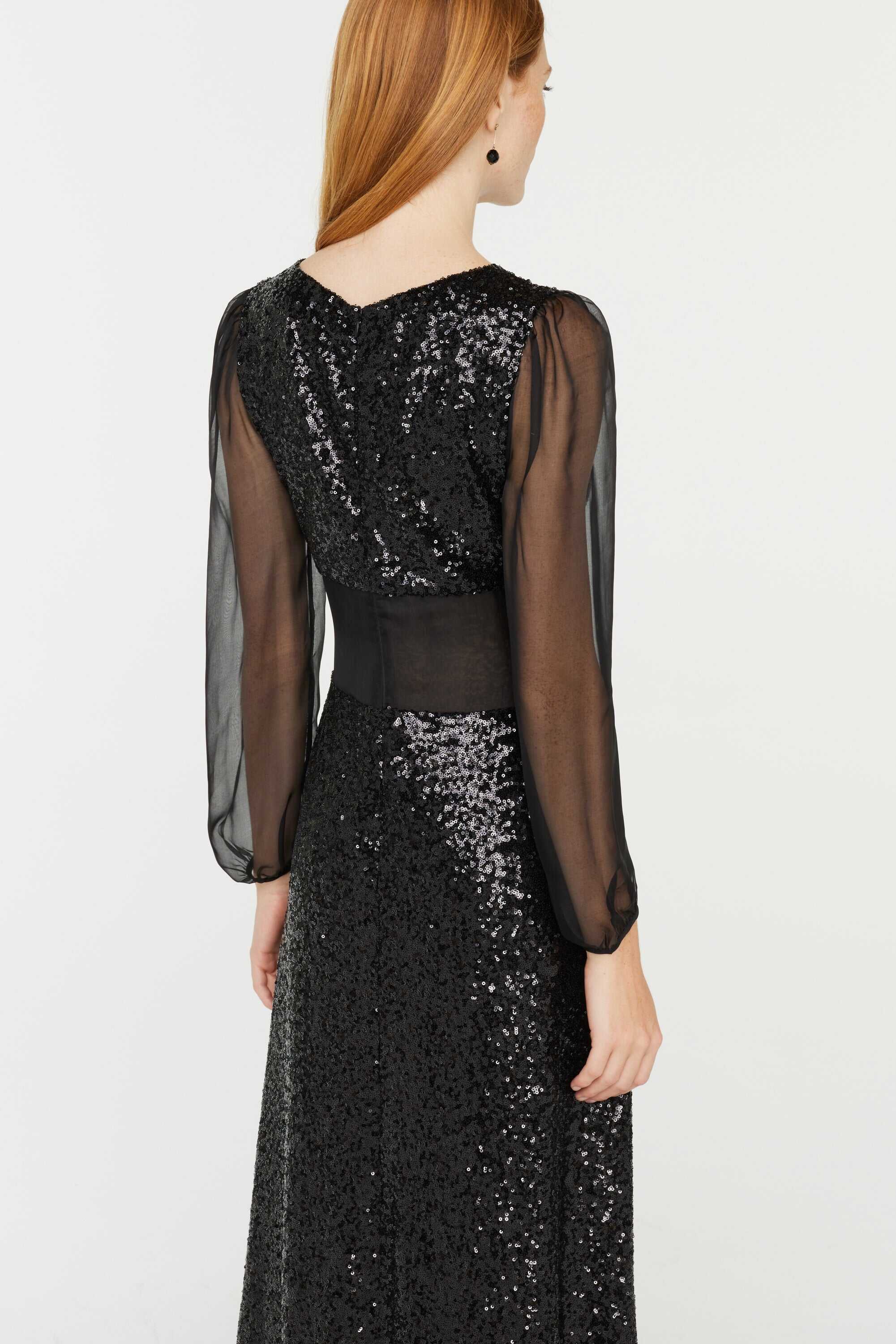 Bianca Sequin & Chiffon Dress