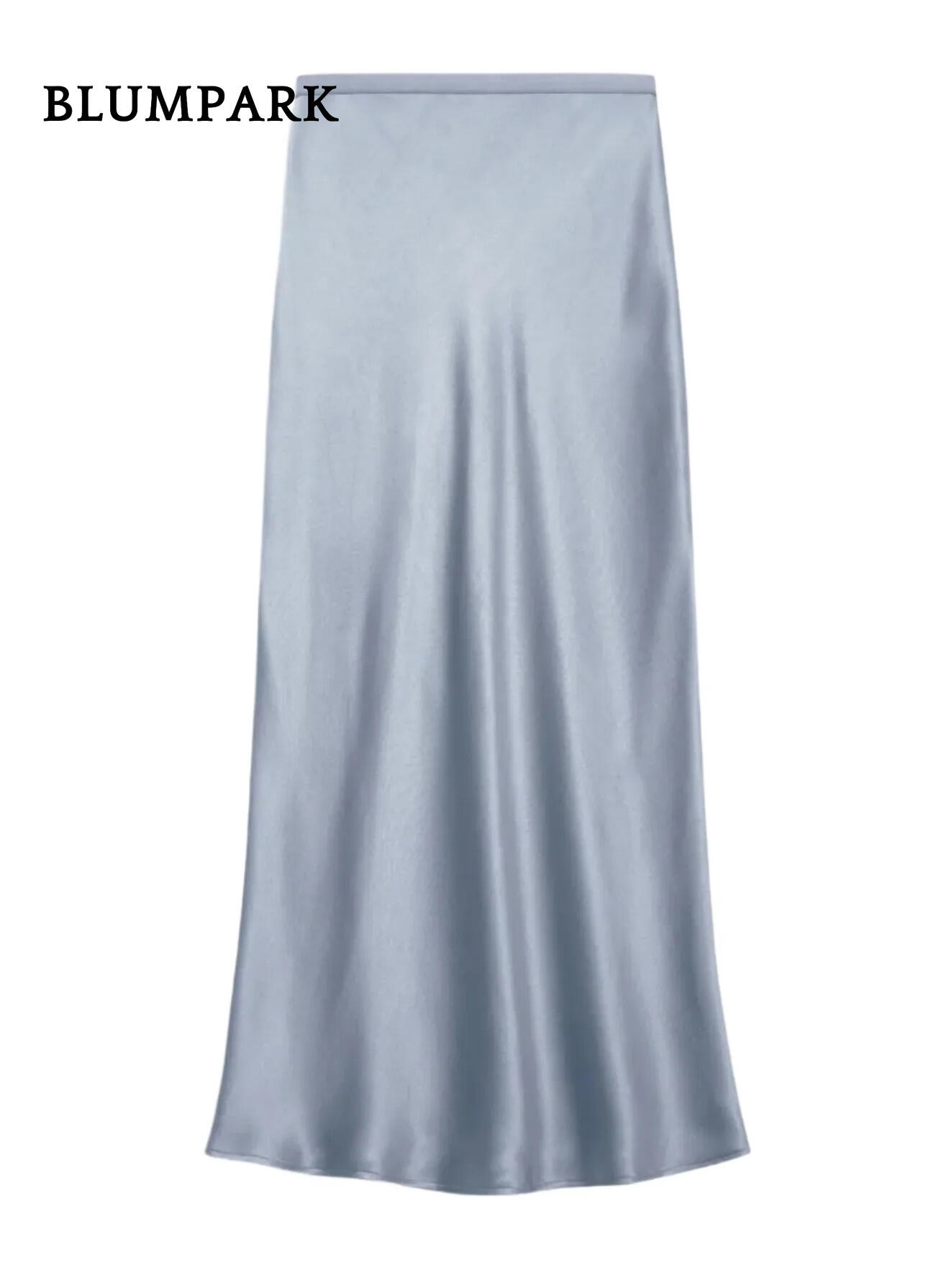 Anine Bing Bar Silk Skirt in Pastel Blue