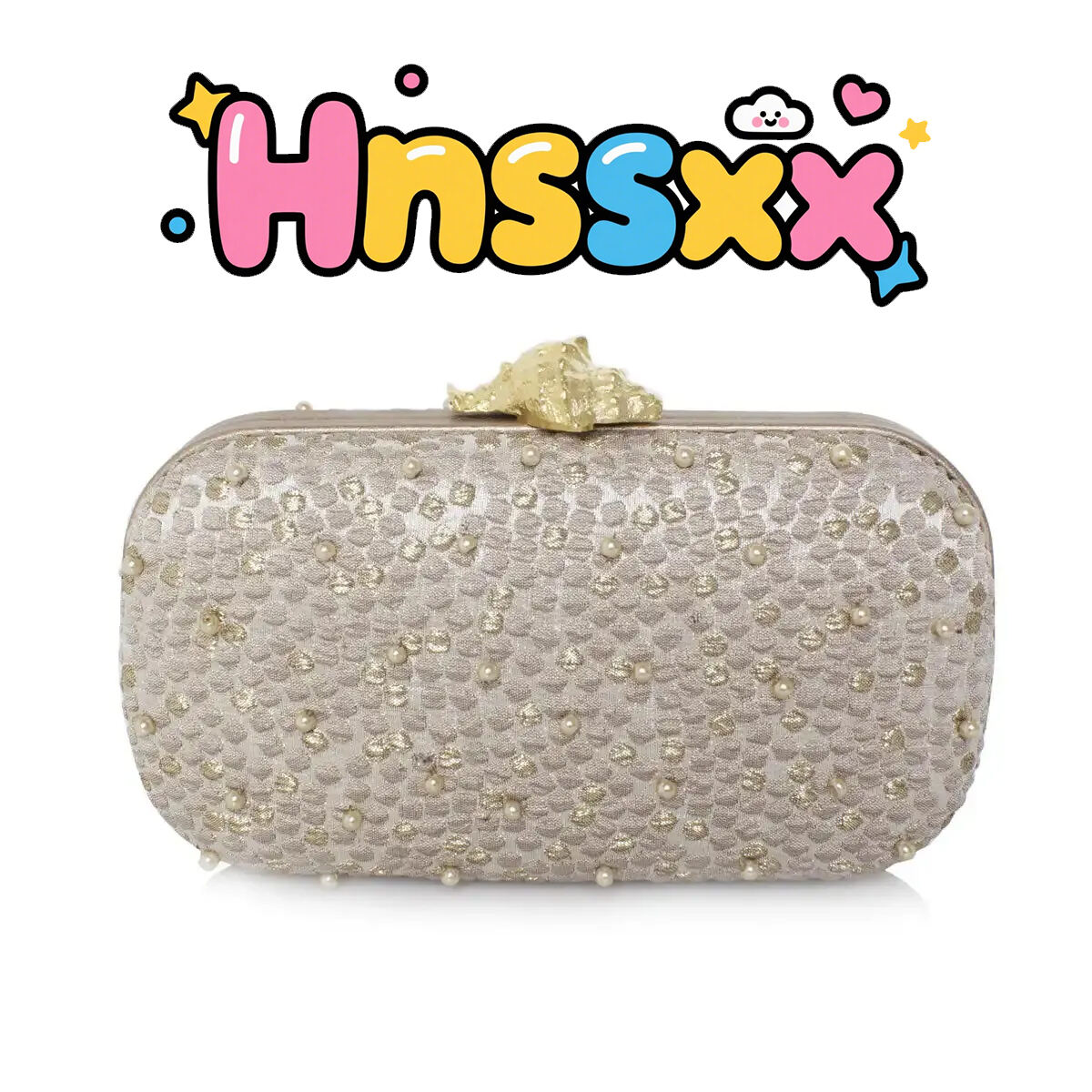 MUREX BUBBLES GOLD BOX CLUTCH