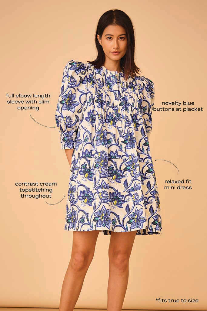 Hunter Bell Sidney Dress in Porcelain Floral