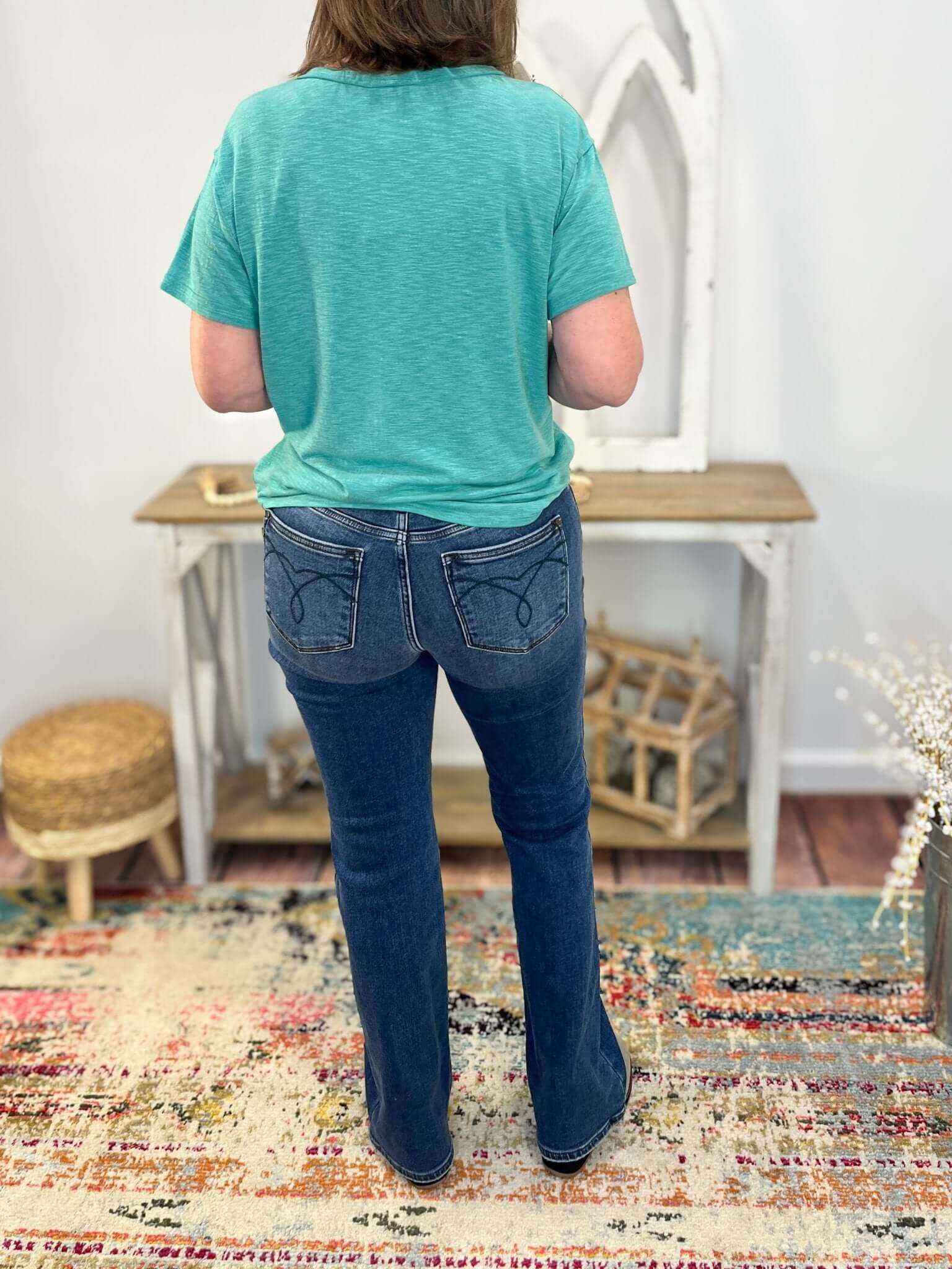 Judy Blue Mid-Rise Thermal Bootcut Jean