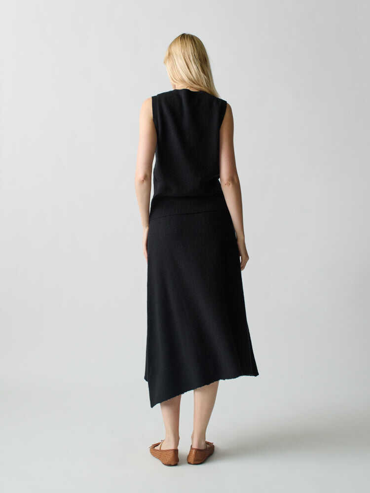Brushed Wool A-Line Skirt