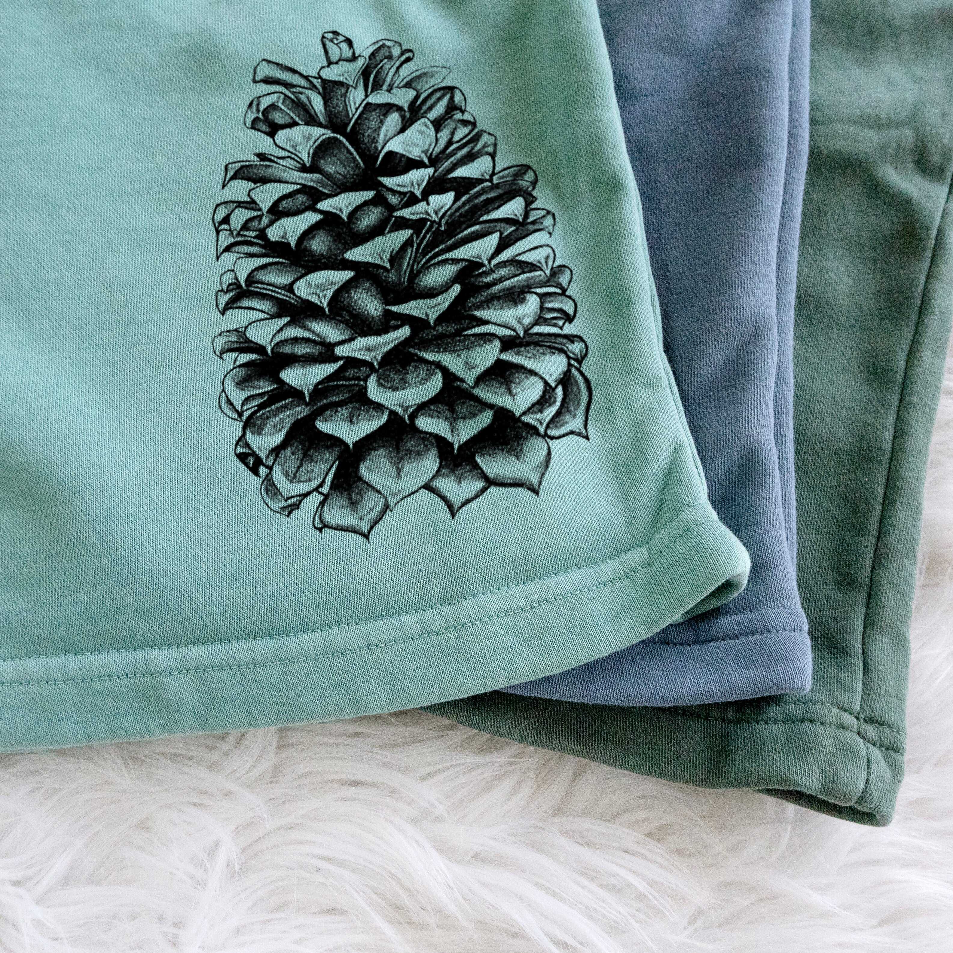 Pinus Jeffreyi - Jeffrey Pine Cone - Unisex Pigment Dyed Shorts