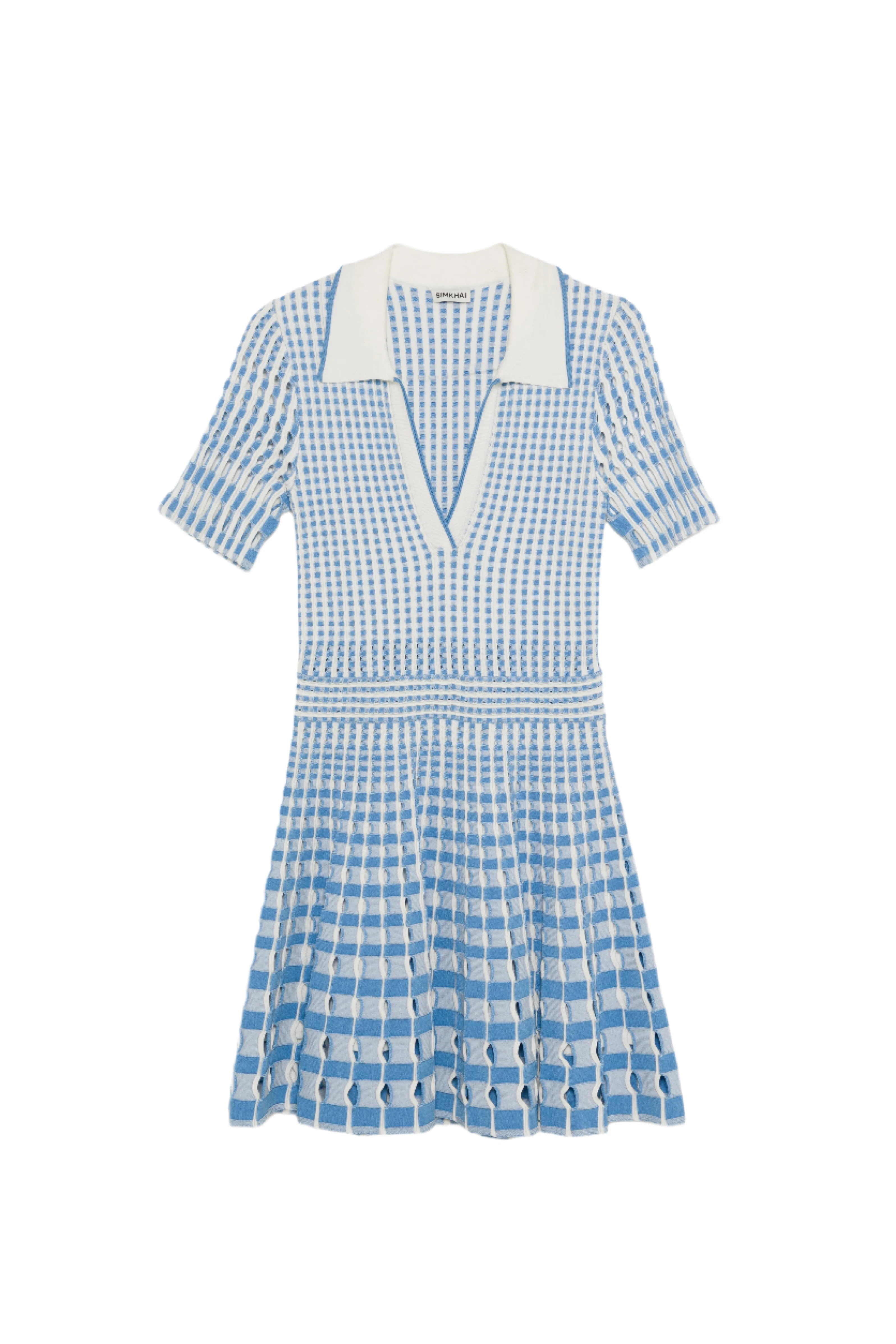Simkhai Tovi Polo Mini Dress in Blue Hydrangea Multi