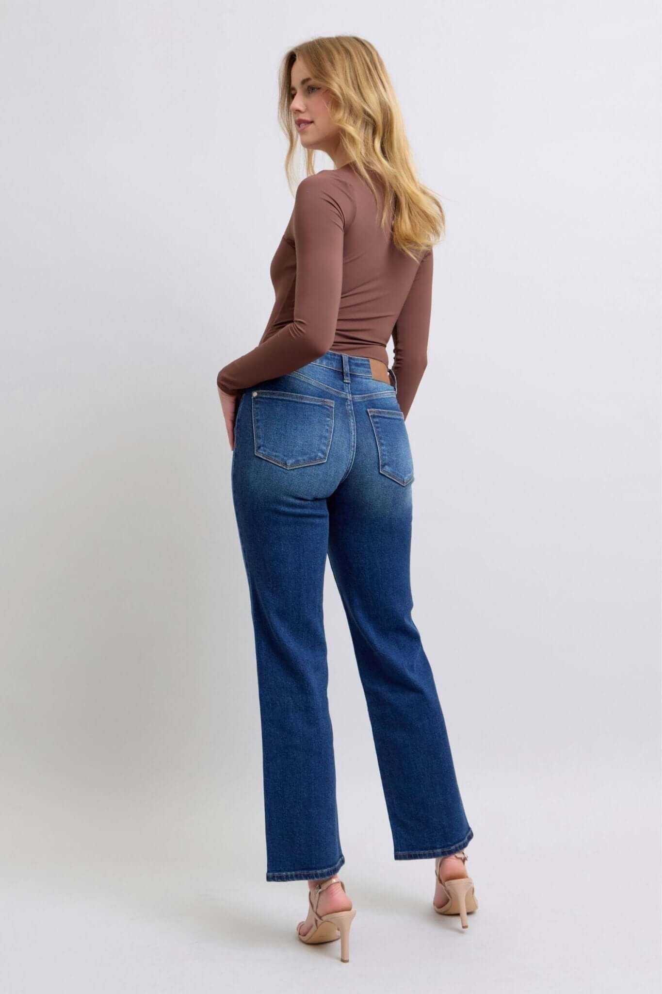 Judy Blue Side Seam Straight Leg Jeans