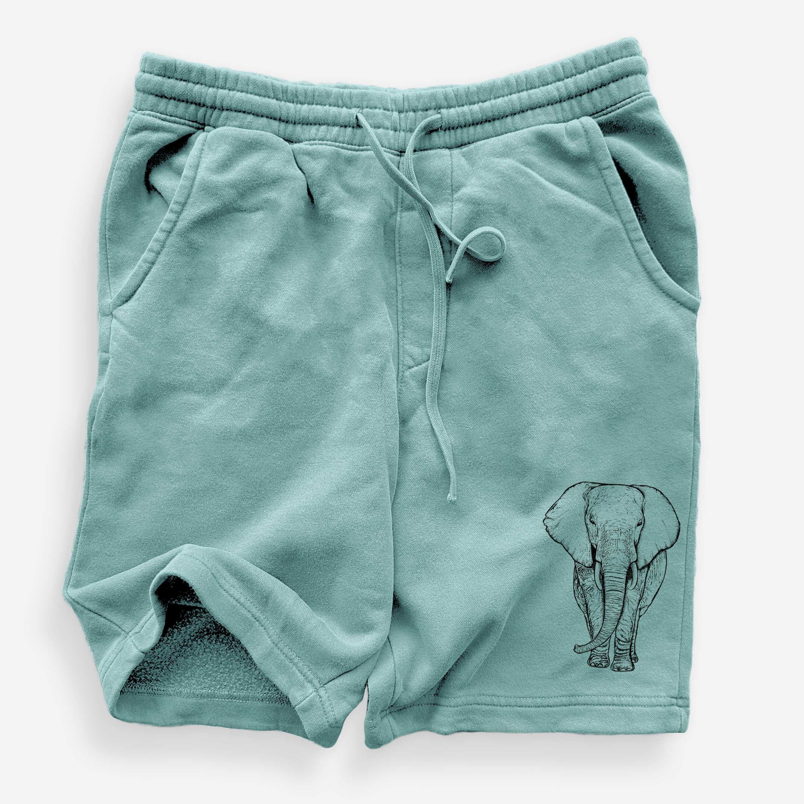 Loxodonta africana - African Elephant - Unisex Pigment Dyed Shorts