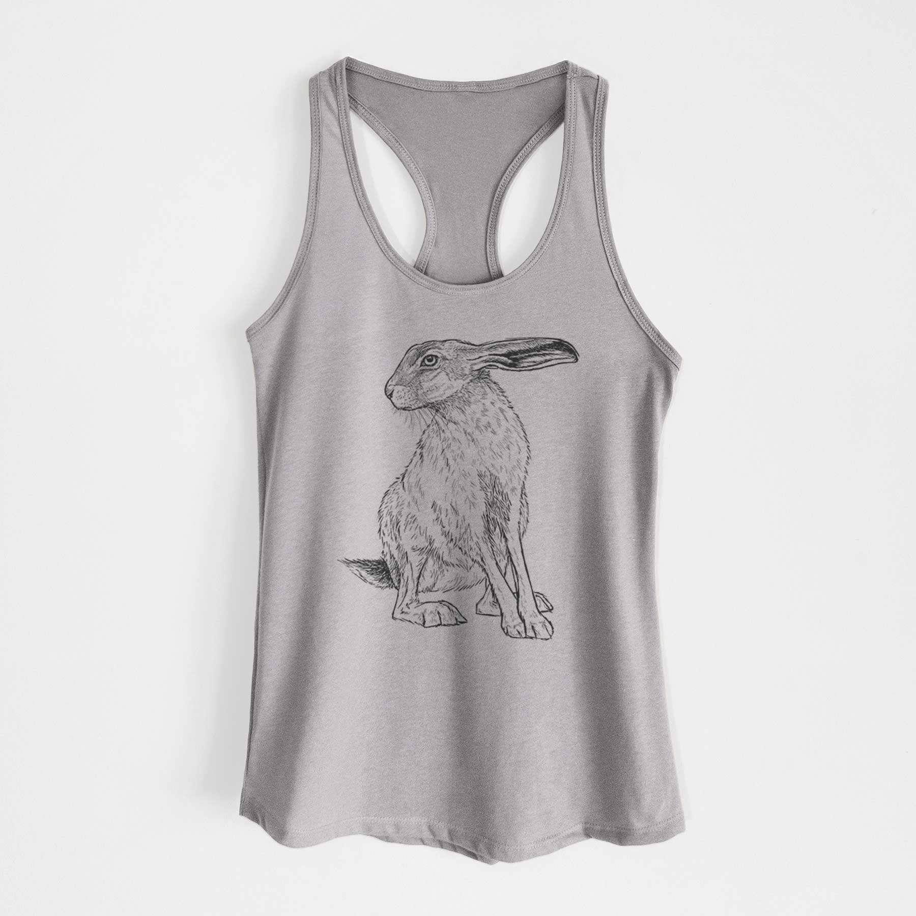 Black-tailed Jackrabbit - Lepus californicus - Women's Racerback Tanktop